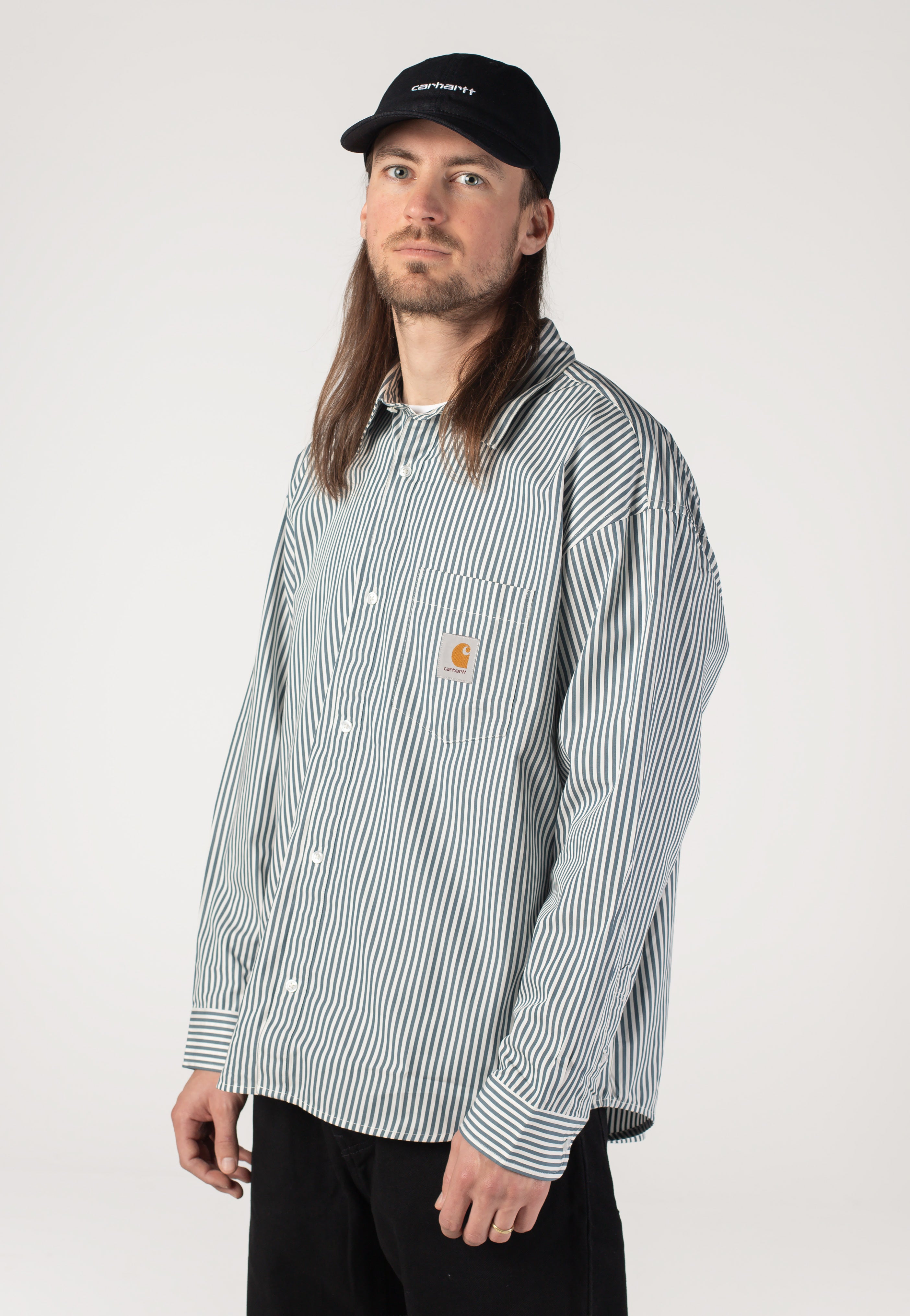Carhartt WIP - Daldry Daldry Stripe Office Blue/Wax - Shirt | Men-Image