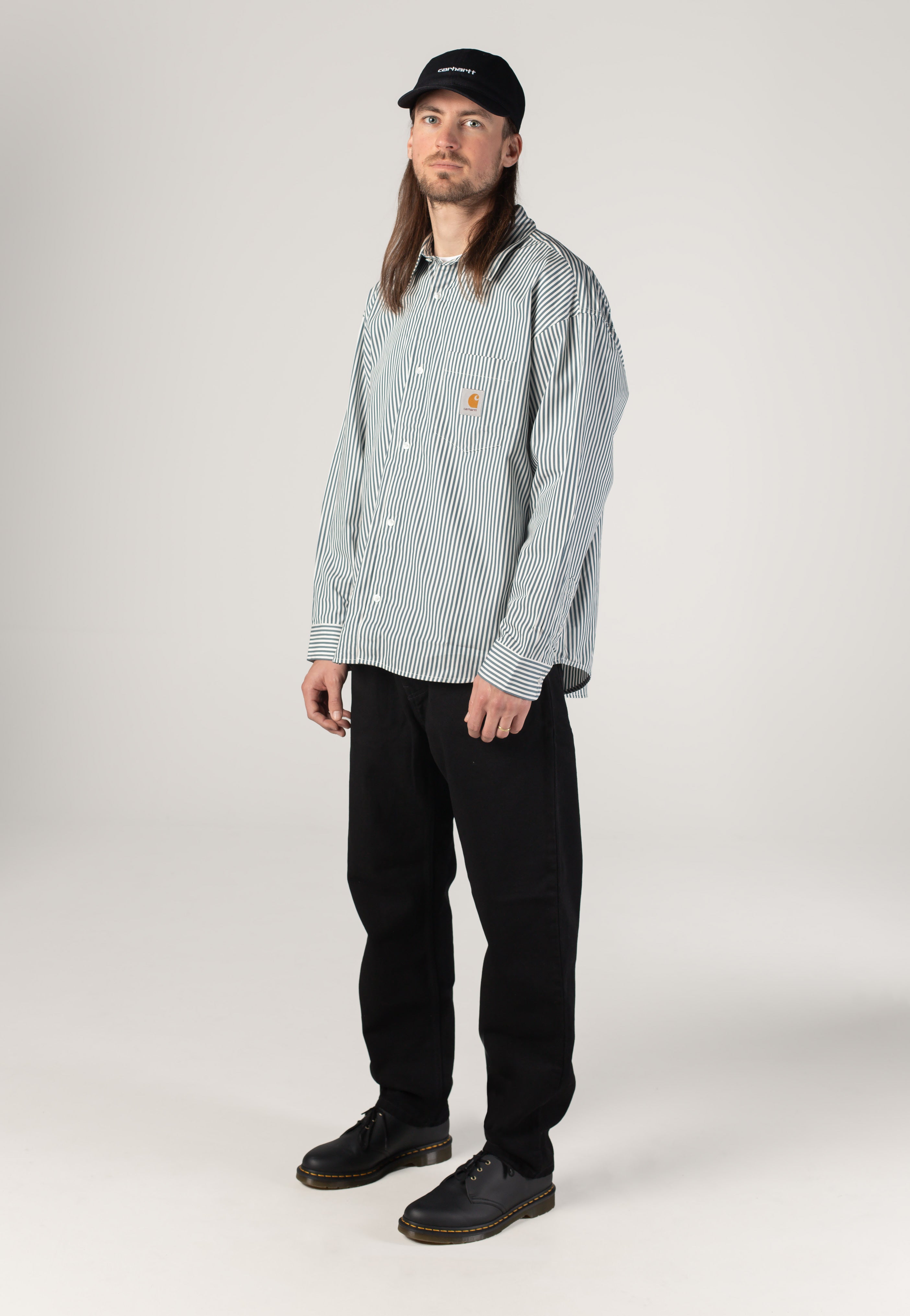 Carhartt WIP - Daldry Daldry Stripe Office Blue/Wax - Shirt | Men-Image