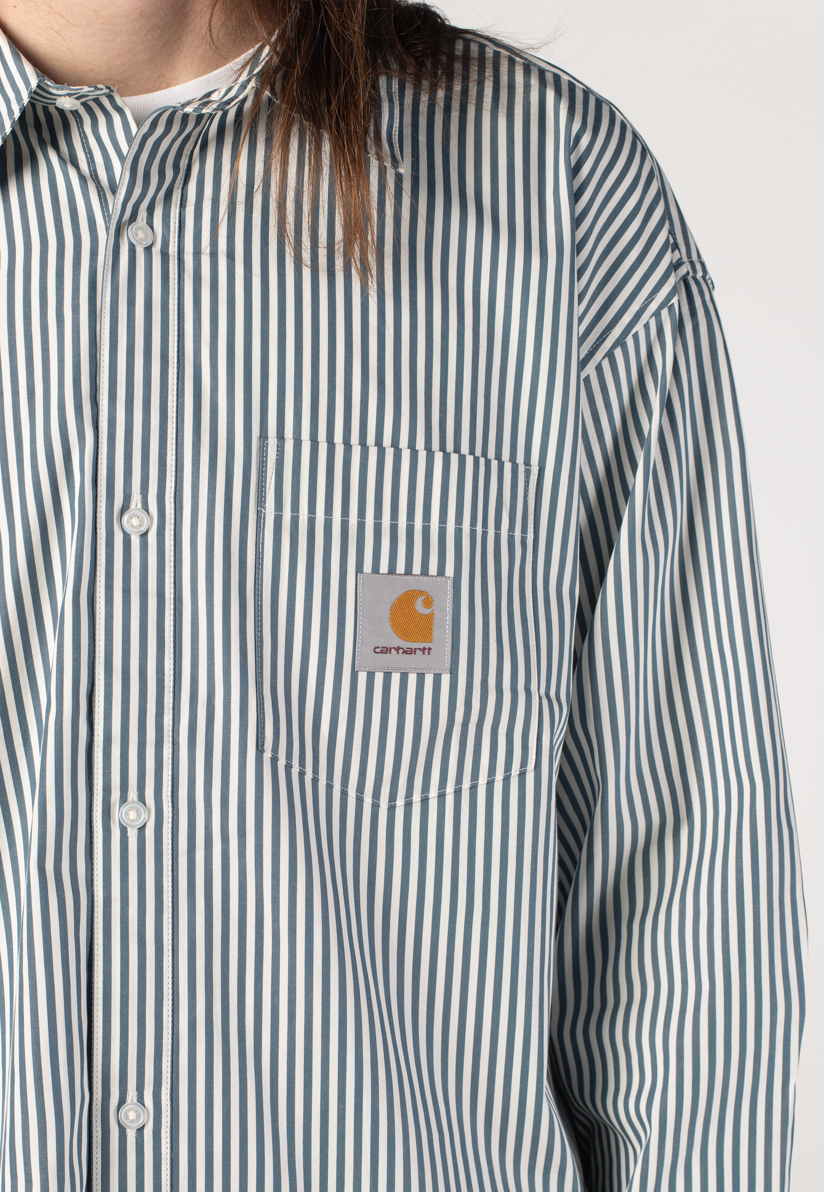 Carhartt WIP - Daldry Daldry Stripe Office Blue/Wax - Shirt | Men-Image