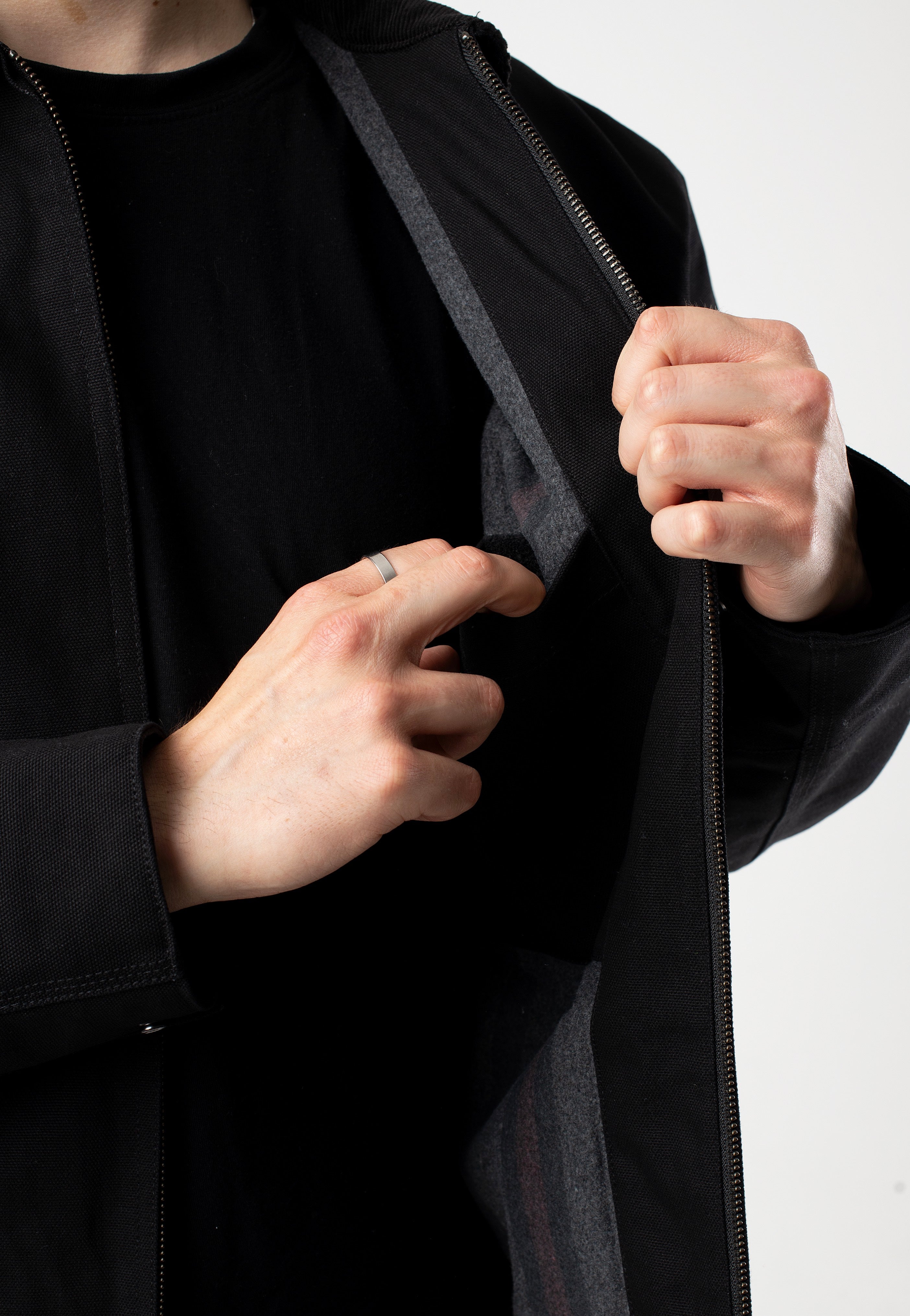 Carhartt WIP - Detroit Rigid Black/Black - Jacket | Men-Image