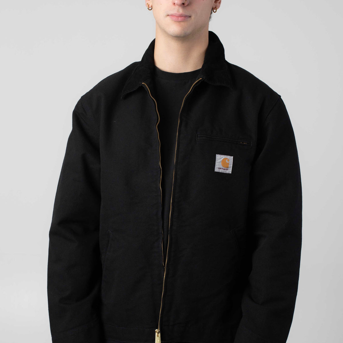 Carhartt WIP Detroit Rinsed Black/Black - Jacket | Impericon