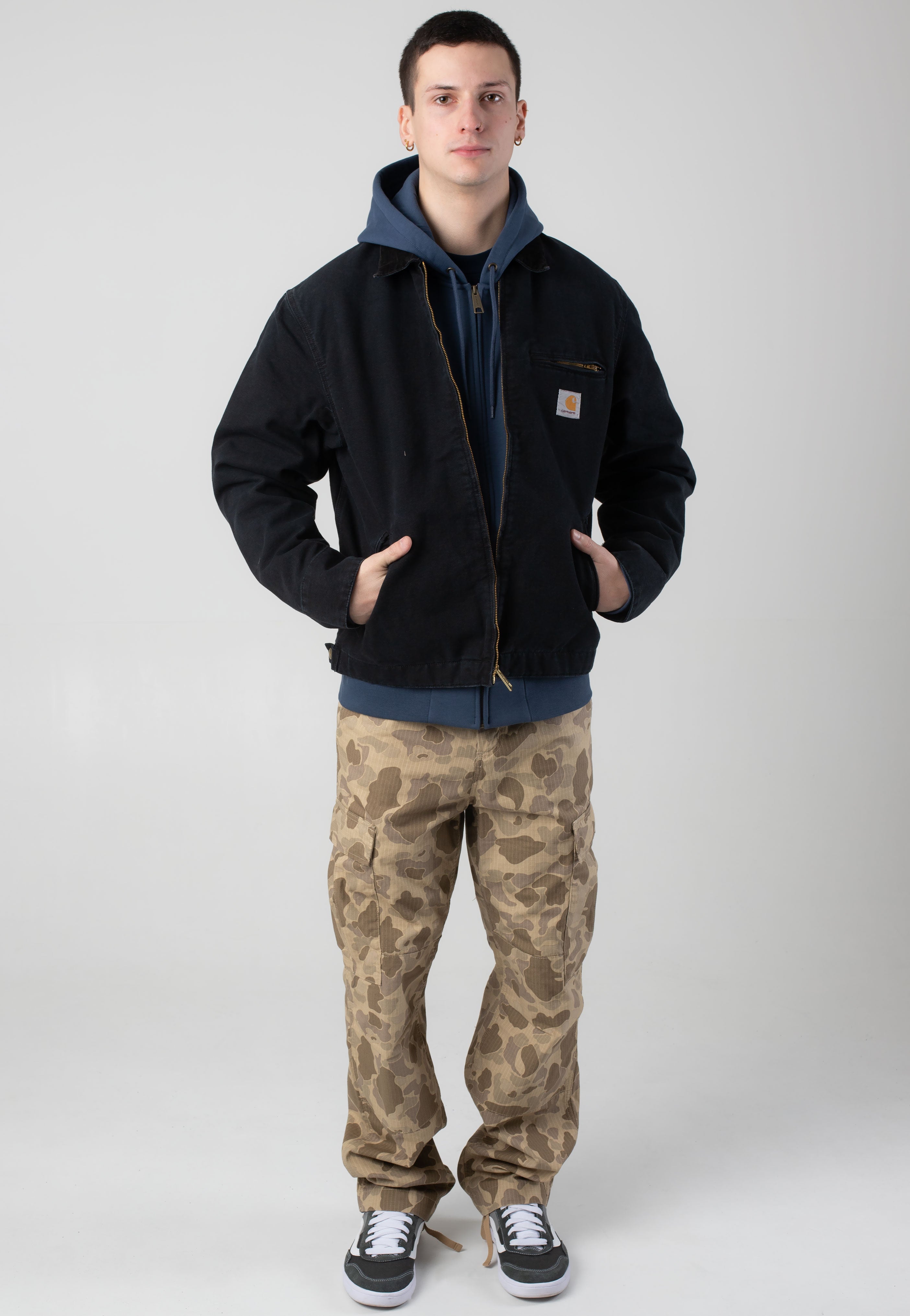 Carhartt WIP - Detroit Stone Canvas Black/Black - Jacket | Men-Image