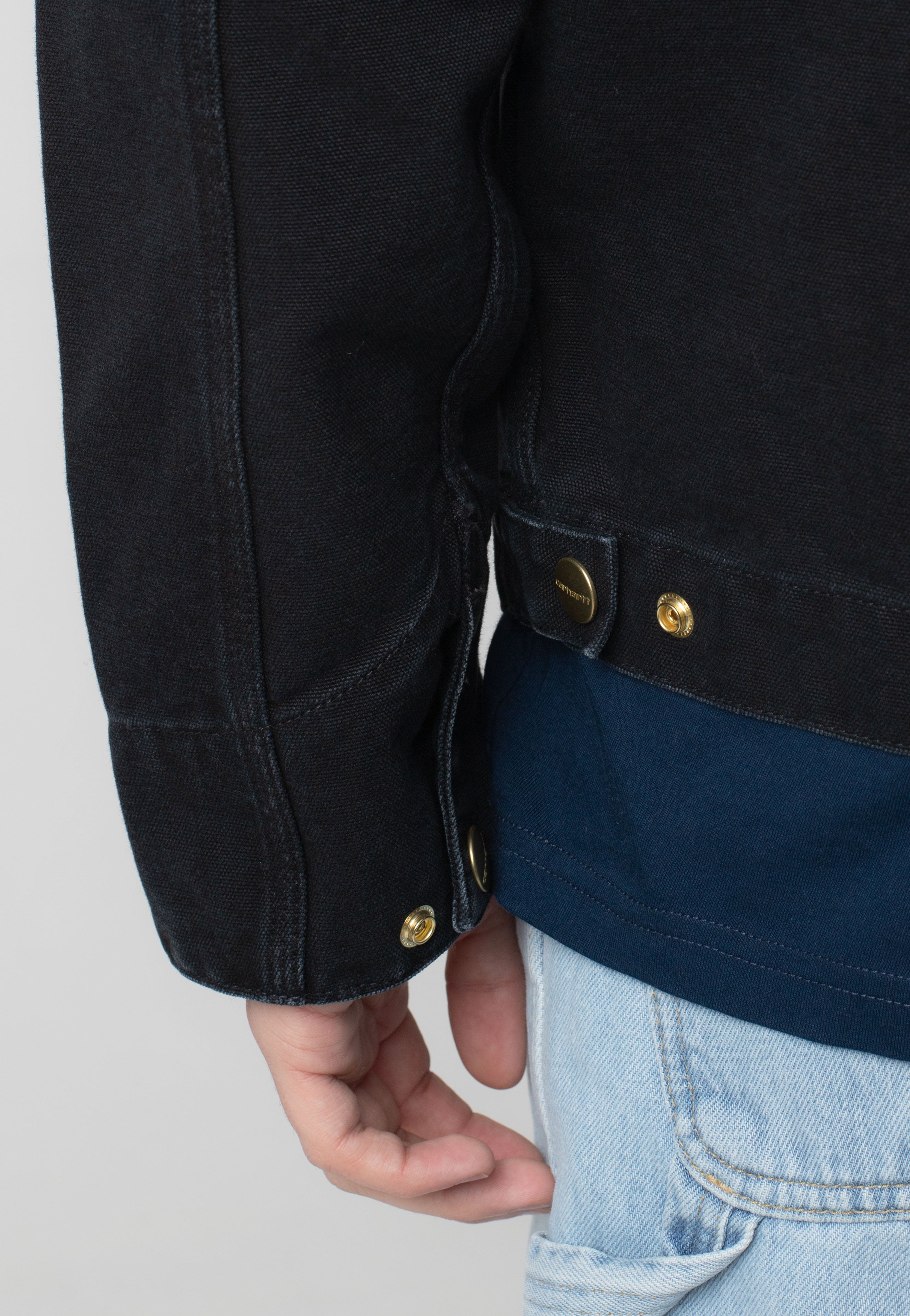 Carhartt WIP - Detroit Stone Canvas Black/Black - Jacket | Men-Image