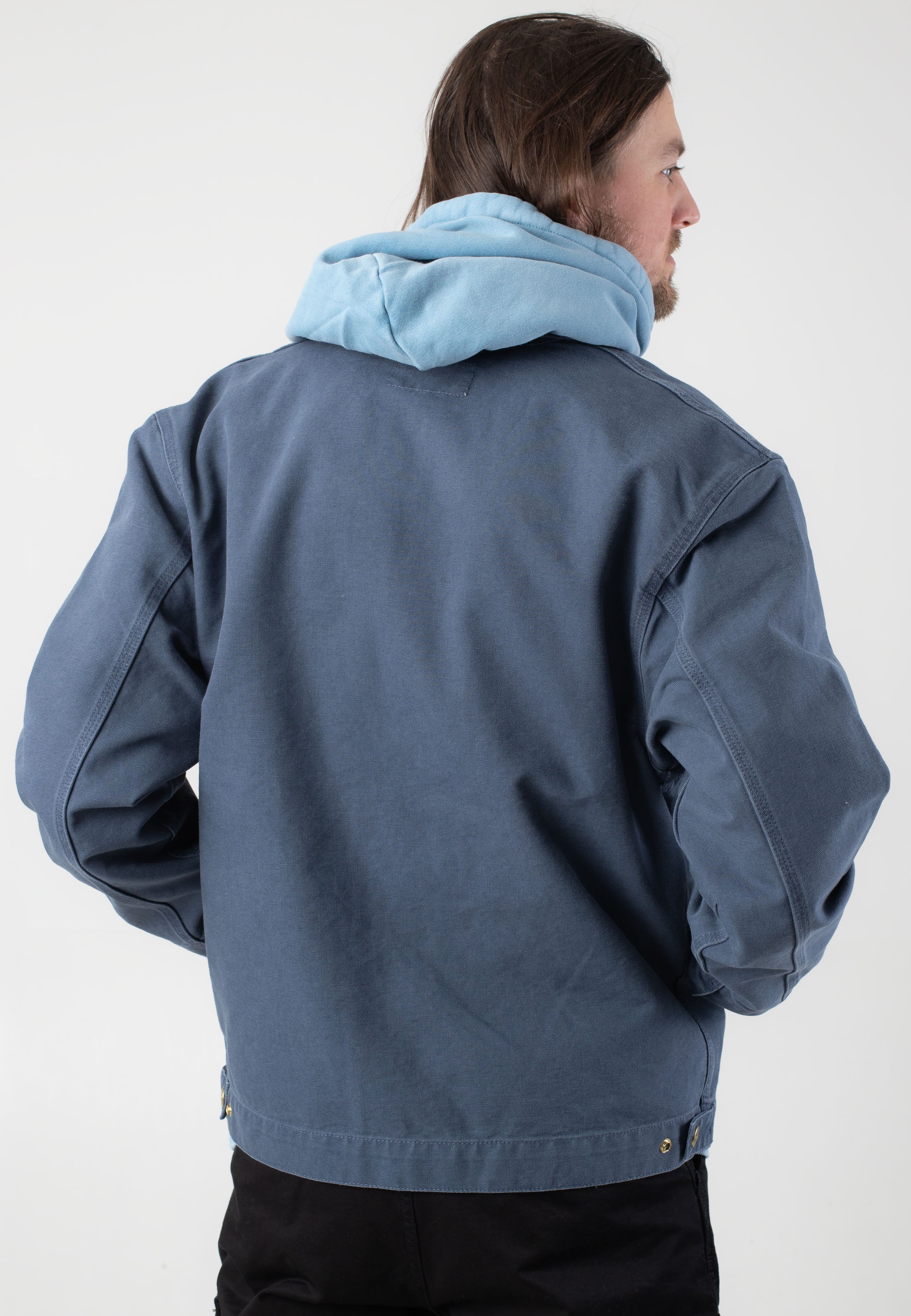 Carhartt WIP - Detroit Stone Canvas Dusky Blue/Dusky Blue - Jacket | Men-Image