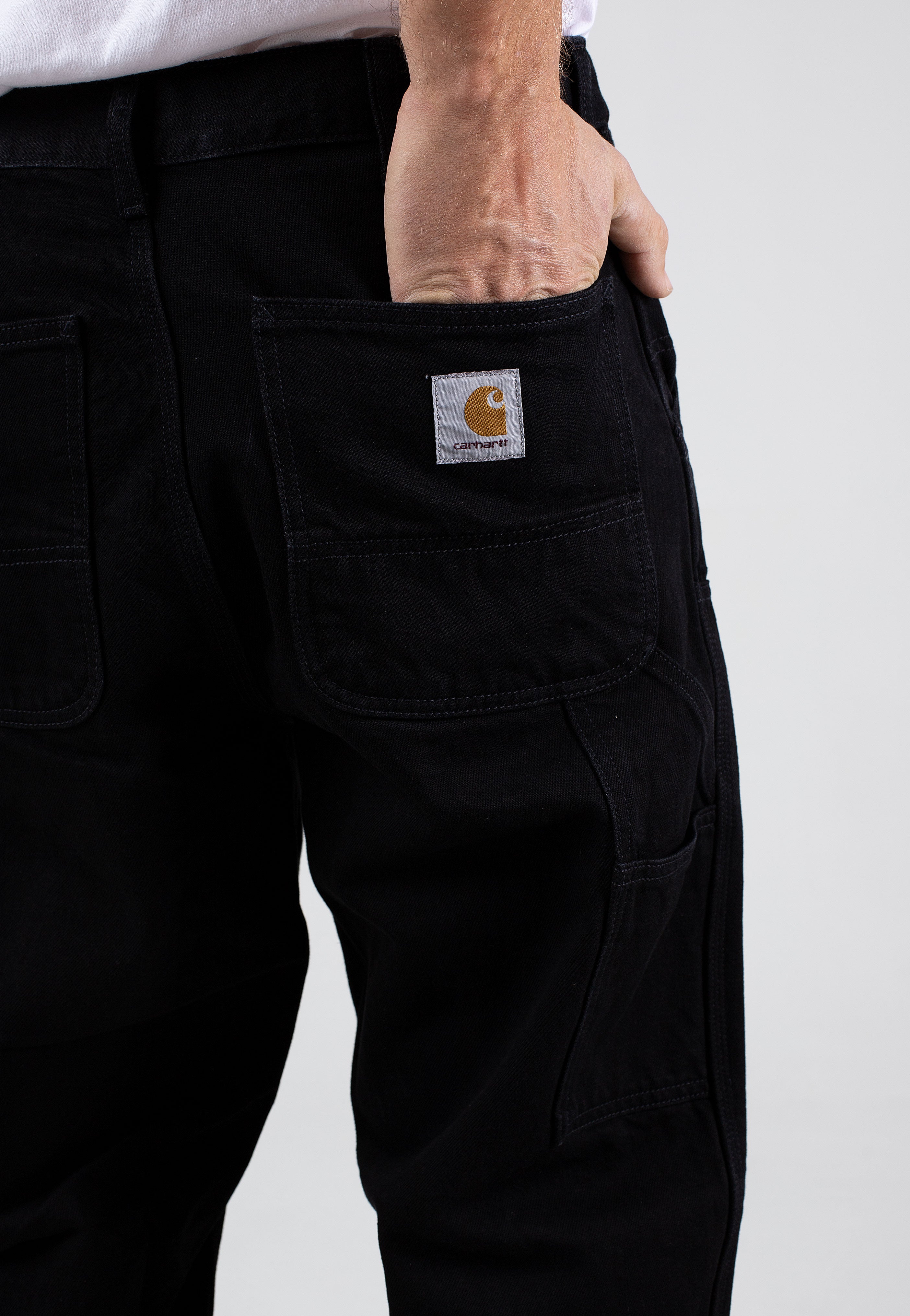 Carhartt WIP - Double Knee Rinsed Black - Jeans | Men-Image