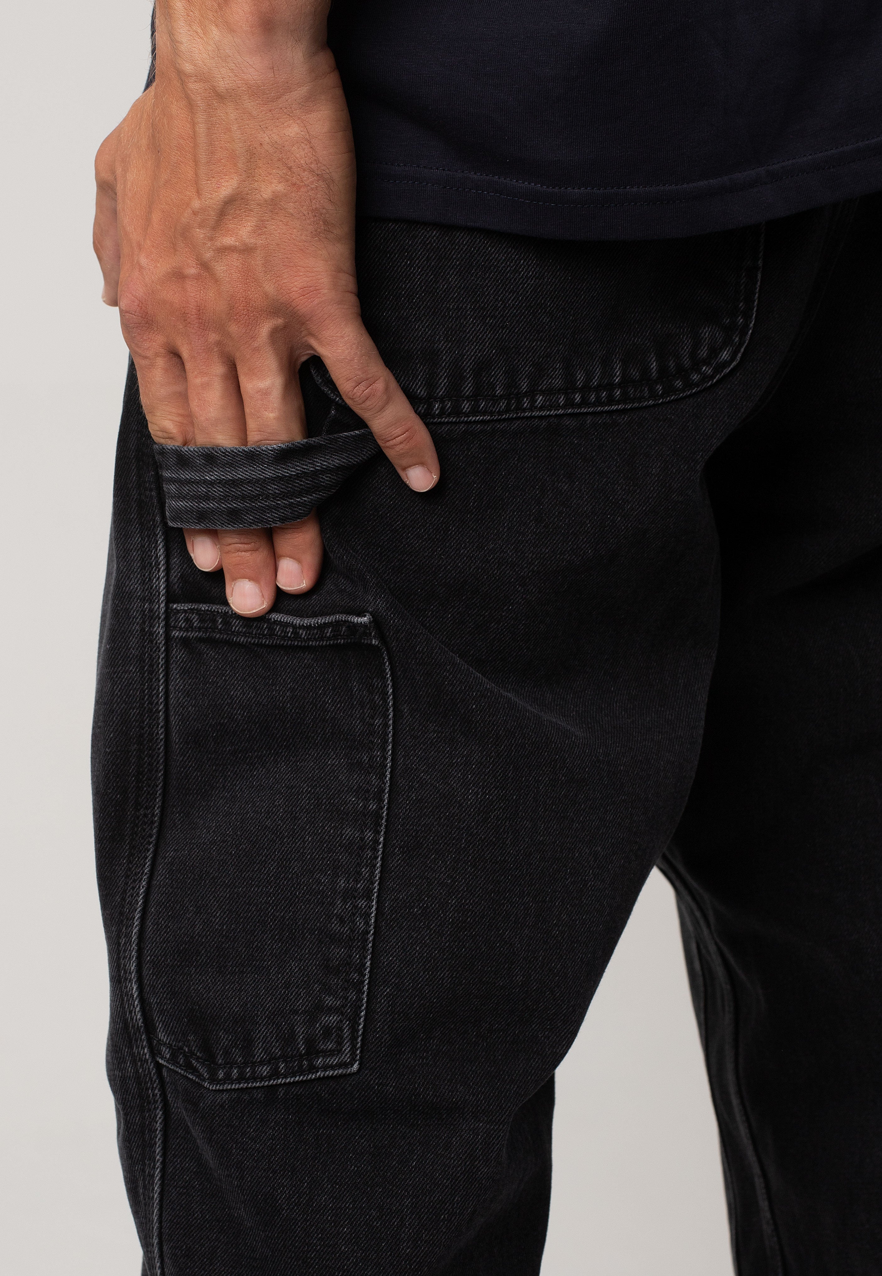 Carhartt WIP - Double Knee Stone Washed Black - Jeans | Men-Image