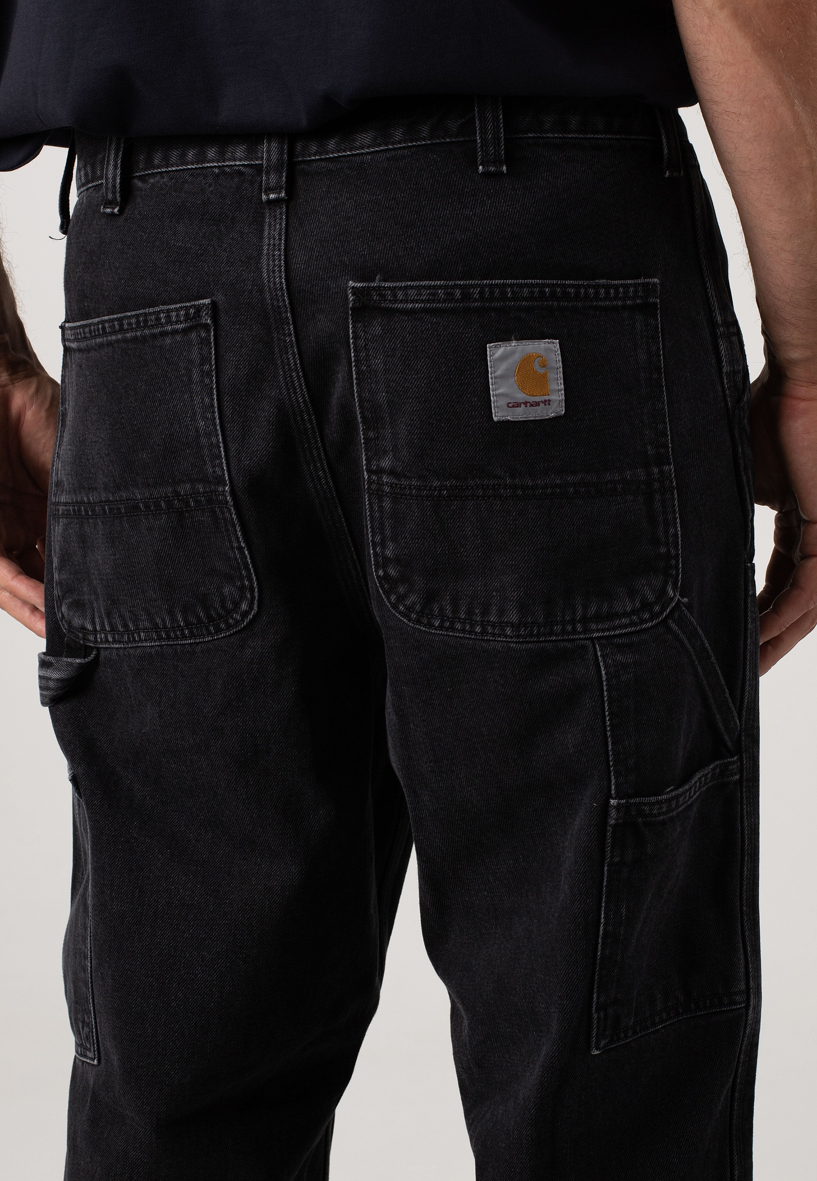 Carhartt WIP - Double Knee Stone Washed Black - Jeans | Men-Image