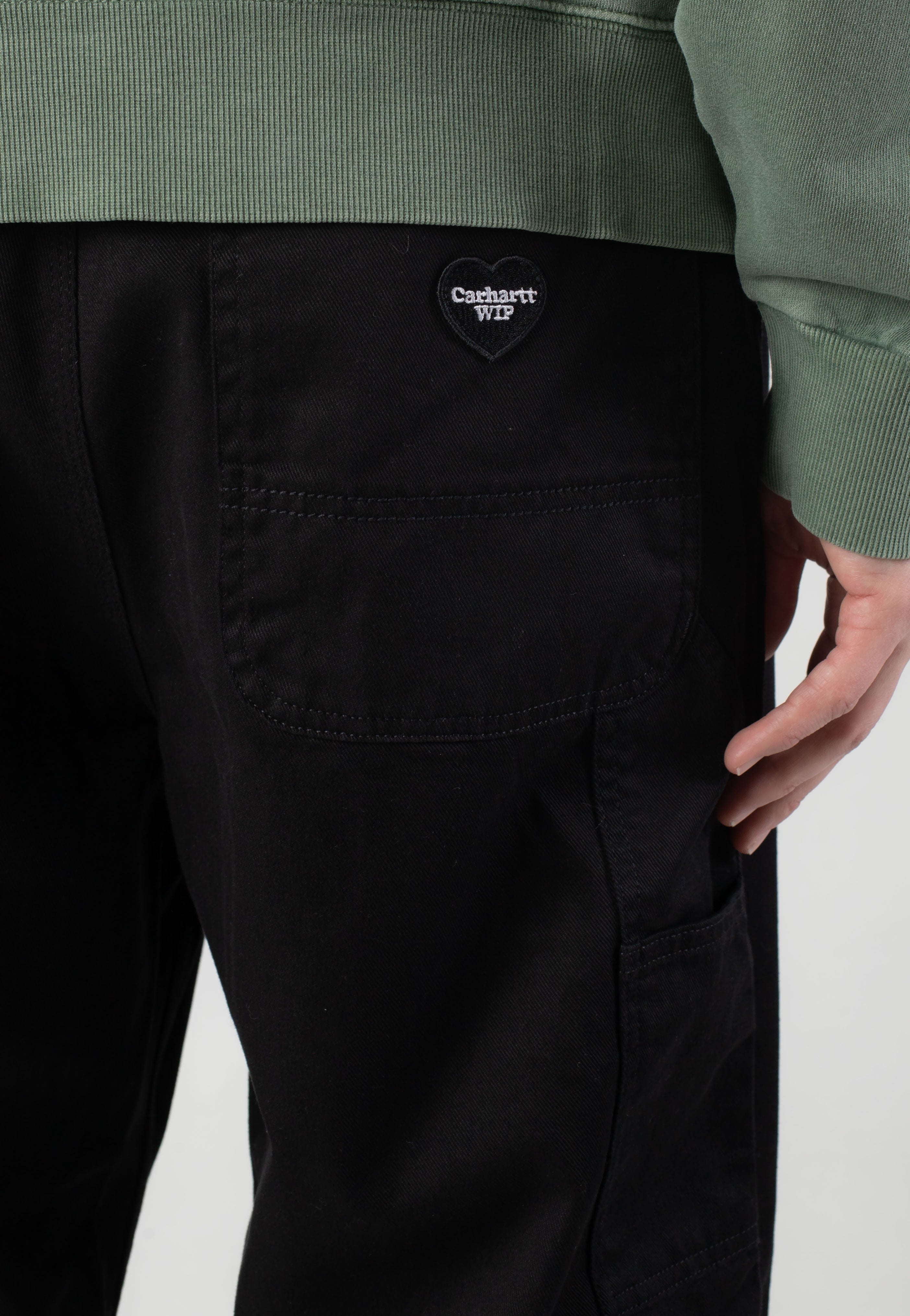 Carhartt WIP - Drewe Rinsed Black - Pants | Men-Image