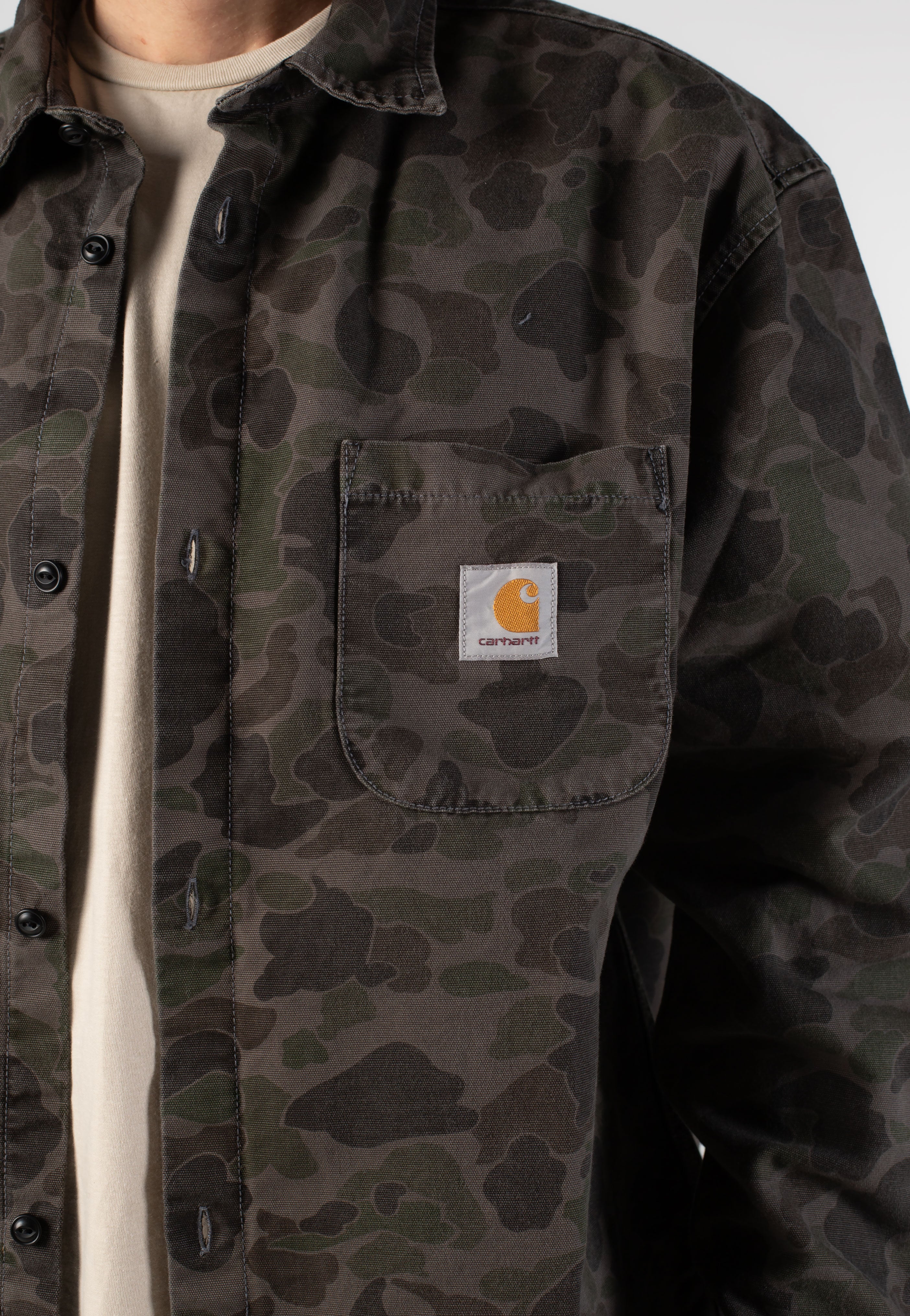 Carhartt WIP - Duck Garment Dyed Camo Duck Green/Porphyry - Shirt | Men-Image
