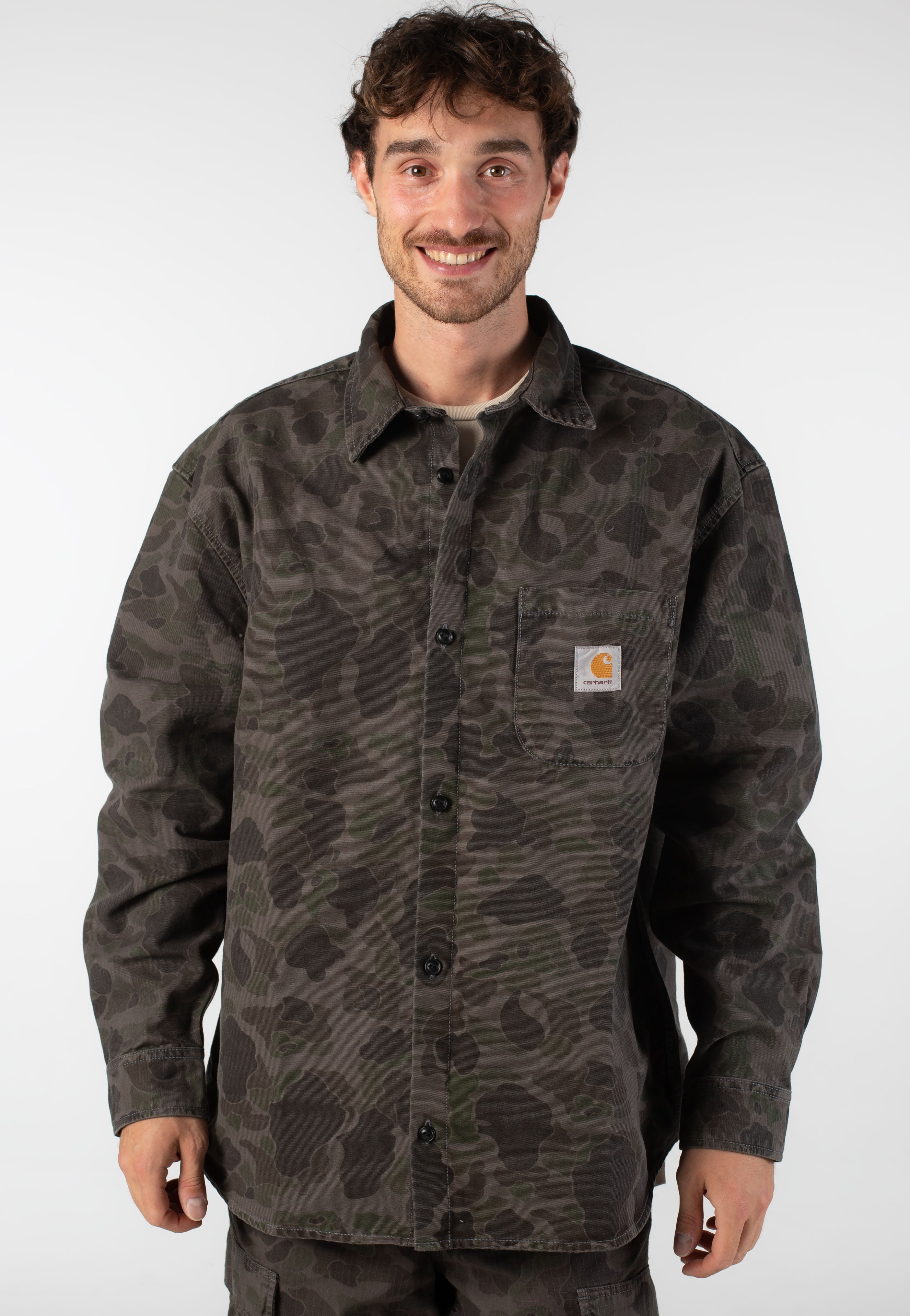 Carhartt WIP - Duck Garment Dyed Camo Duck Green/Porphyry - Shirt | Men-Image