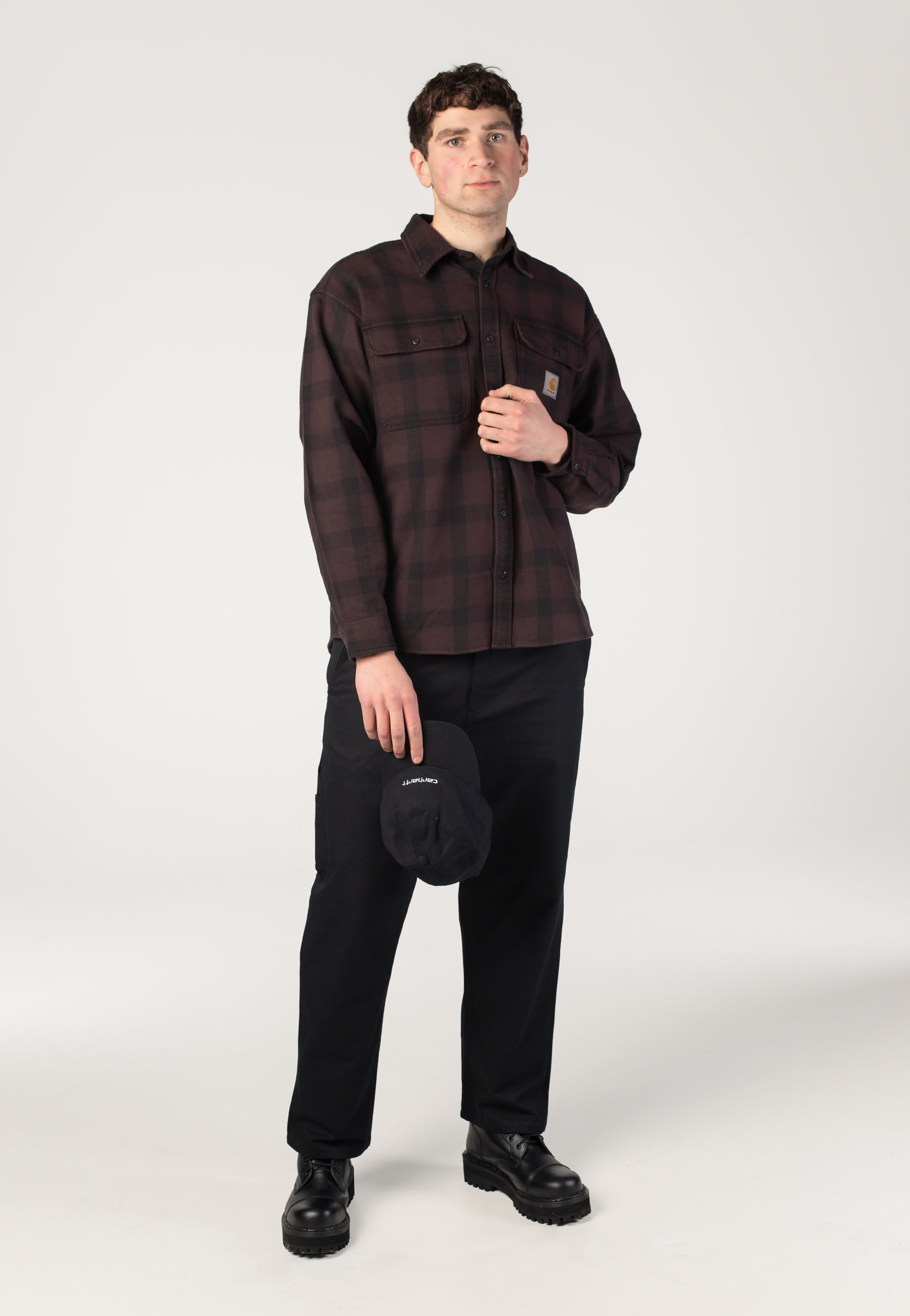 Carhartt WIP - Edmands Check Natural/Palisander - Shirt | Men-Image