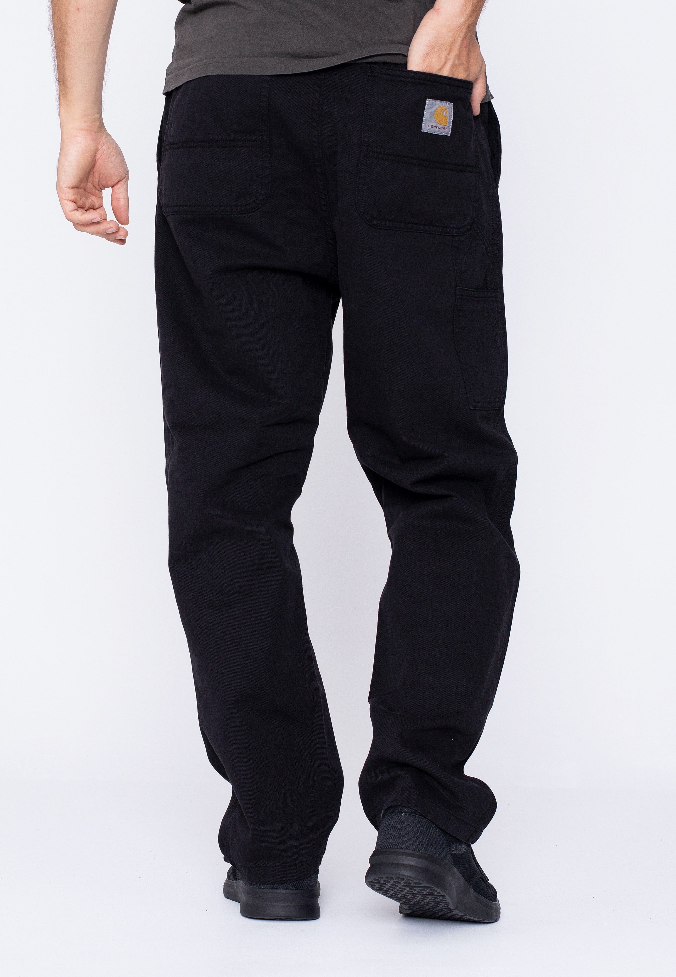 Carhartt WIP - Flint Black Garment Dyed - Pants | Men-Image