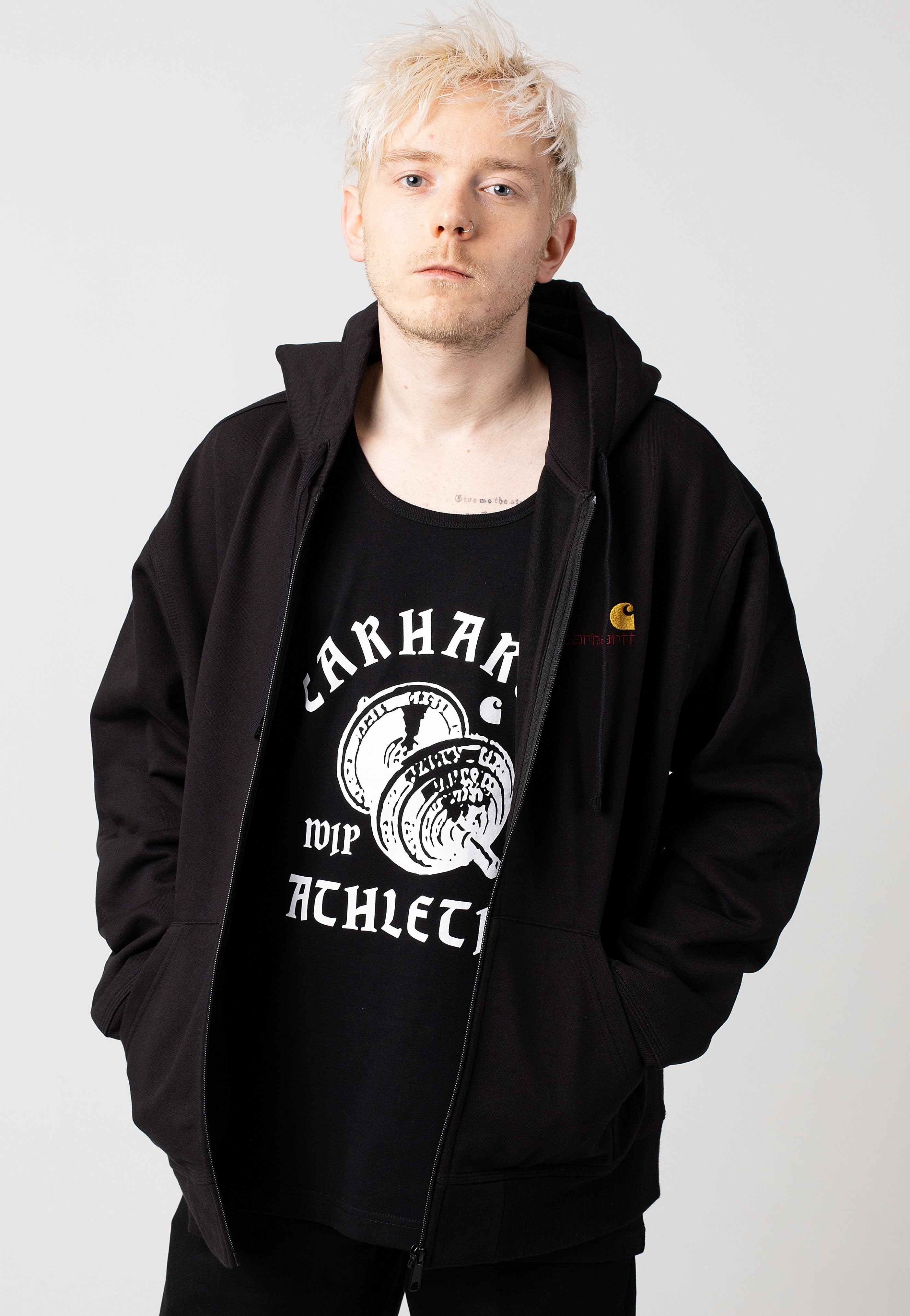 Carhartt WIP - Hooded American Script Black - Zipper | Impericon