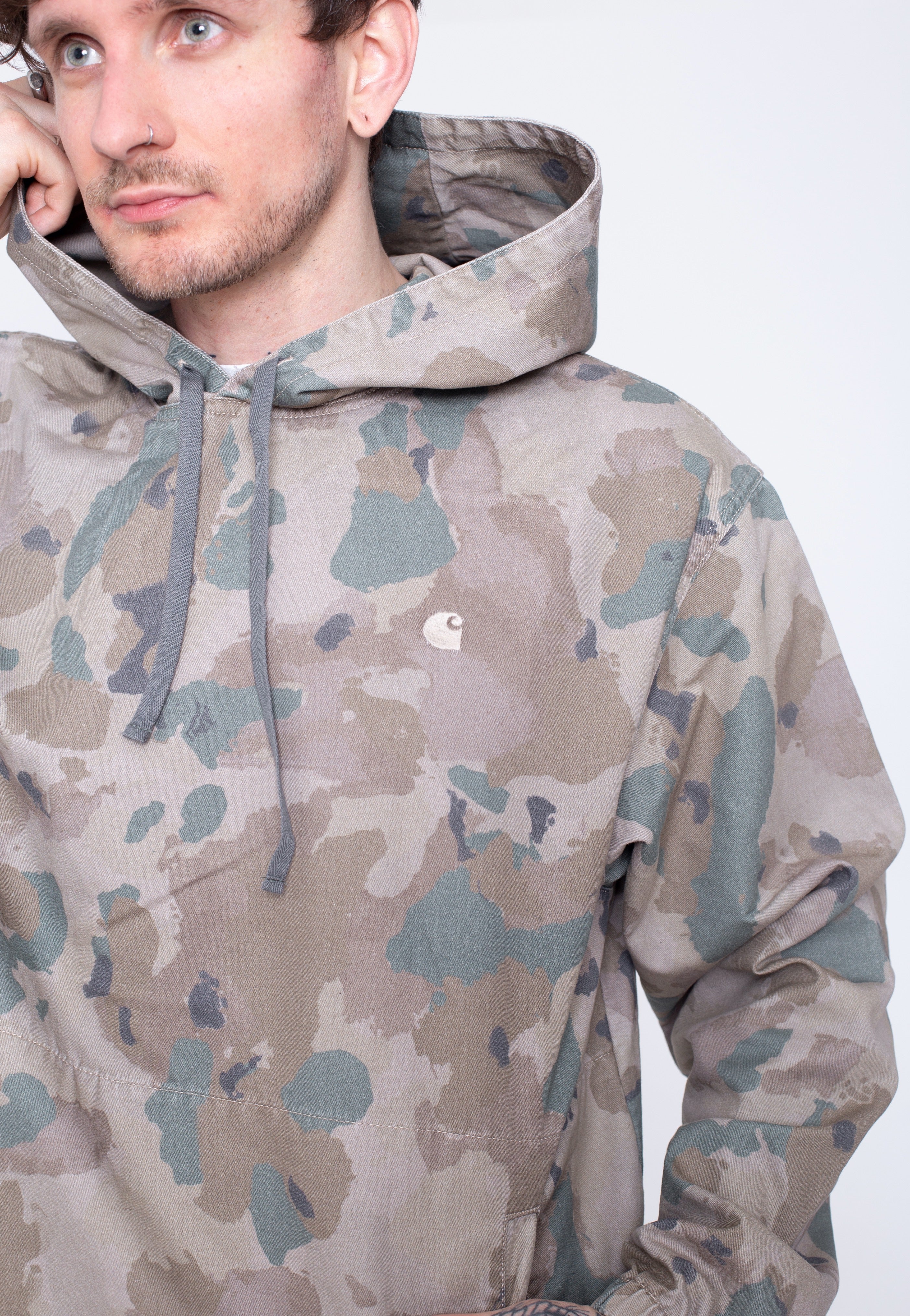 Carhartt WIP - Hooded Carson Camo Tide/Thyme Stone Washed - Jacket | Men-Image