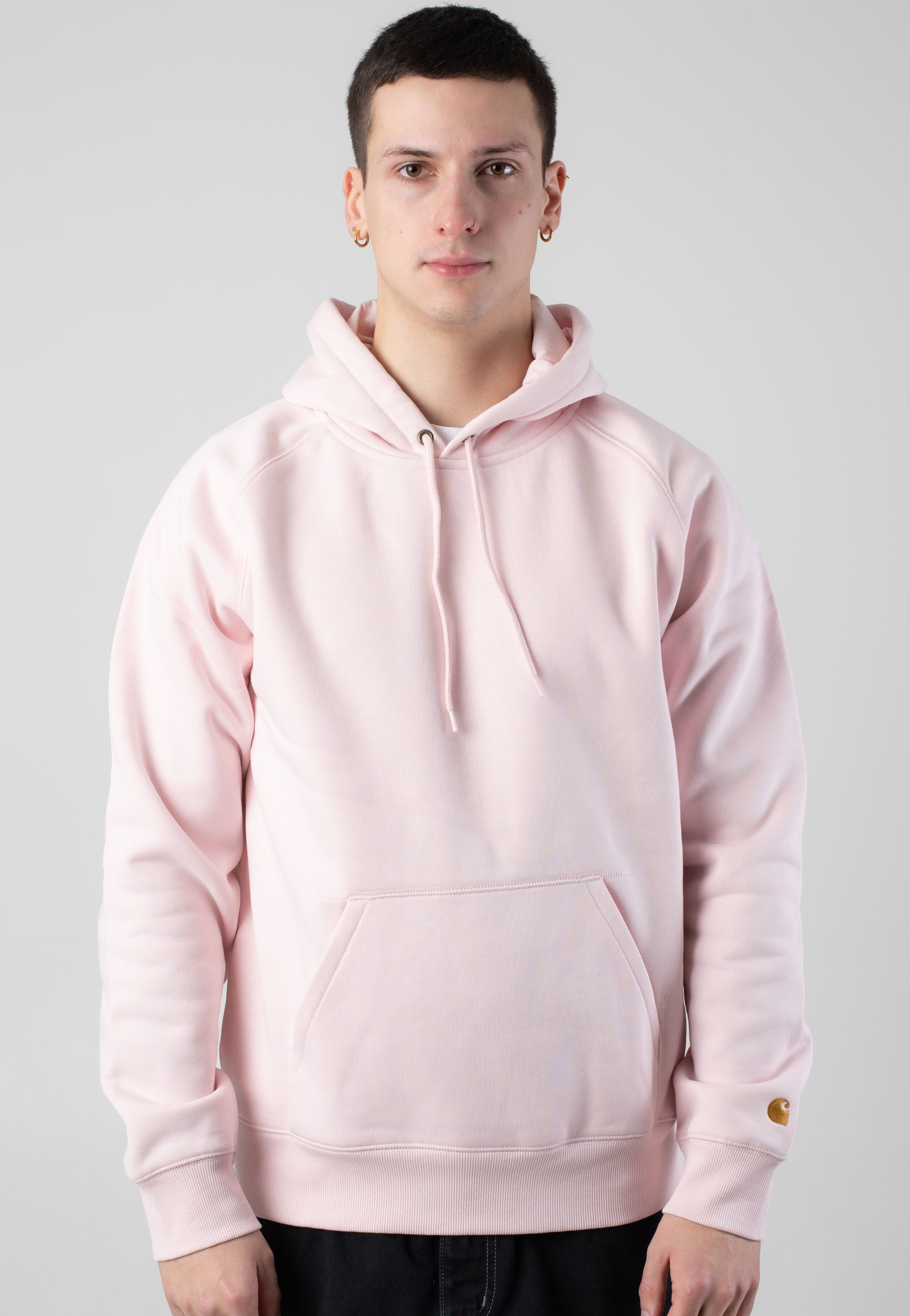 Carhartt WIP - Hooded Chase Air Pink/Gold - Hoodie | Men-Image