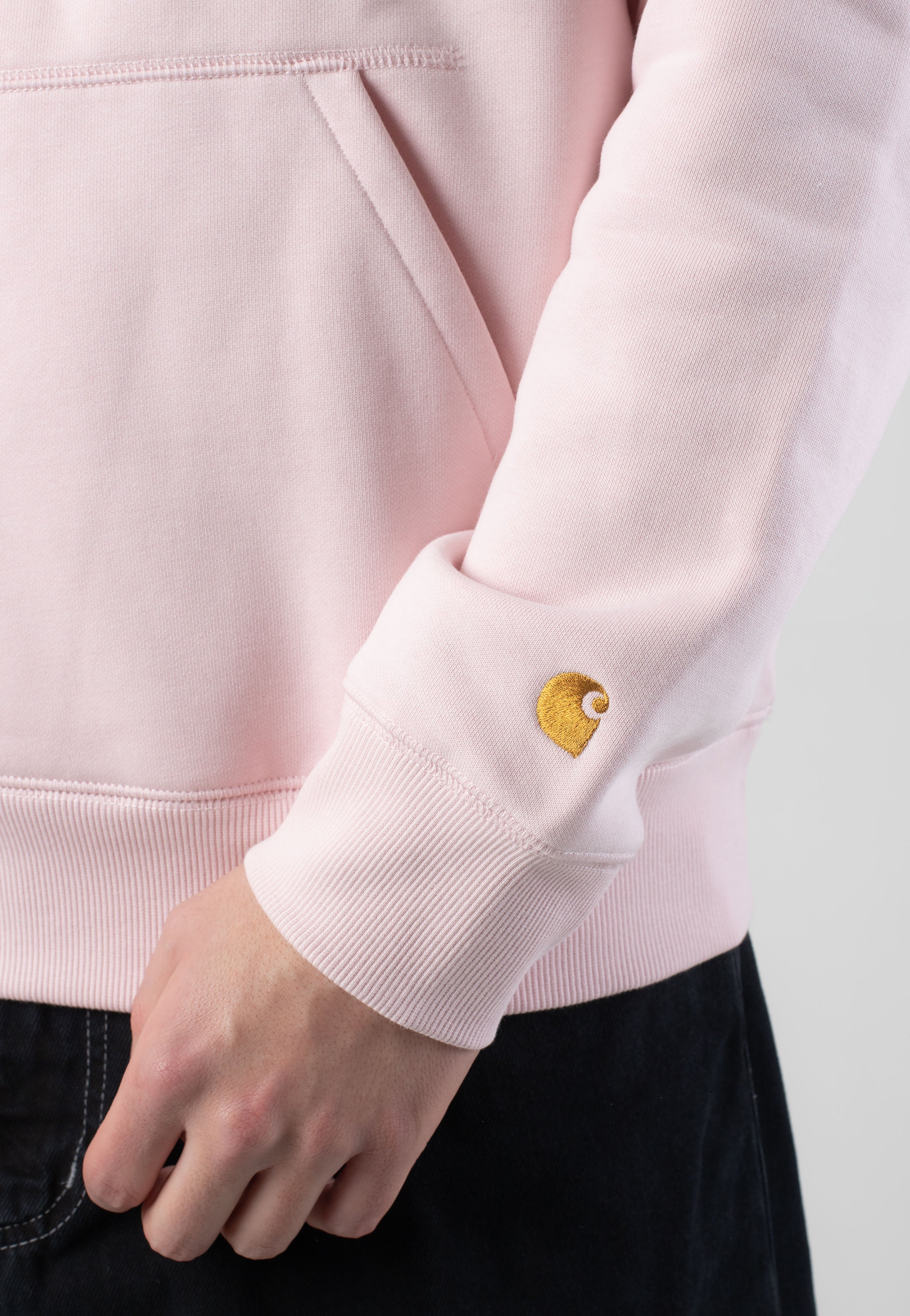 Carhartt WIP - Hooded Chase Air Pink/Gold - Hoodie | Men-Image