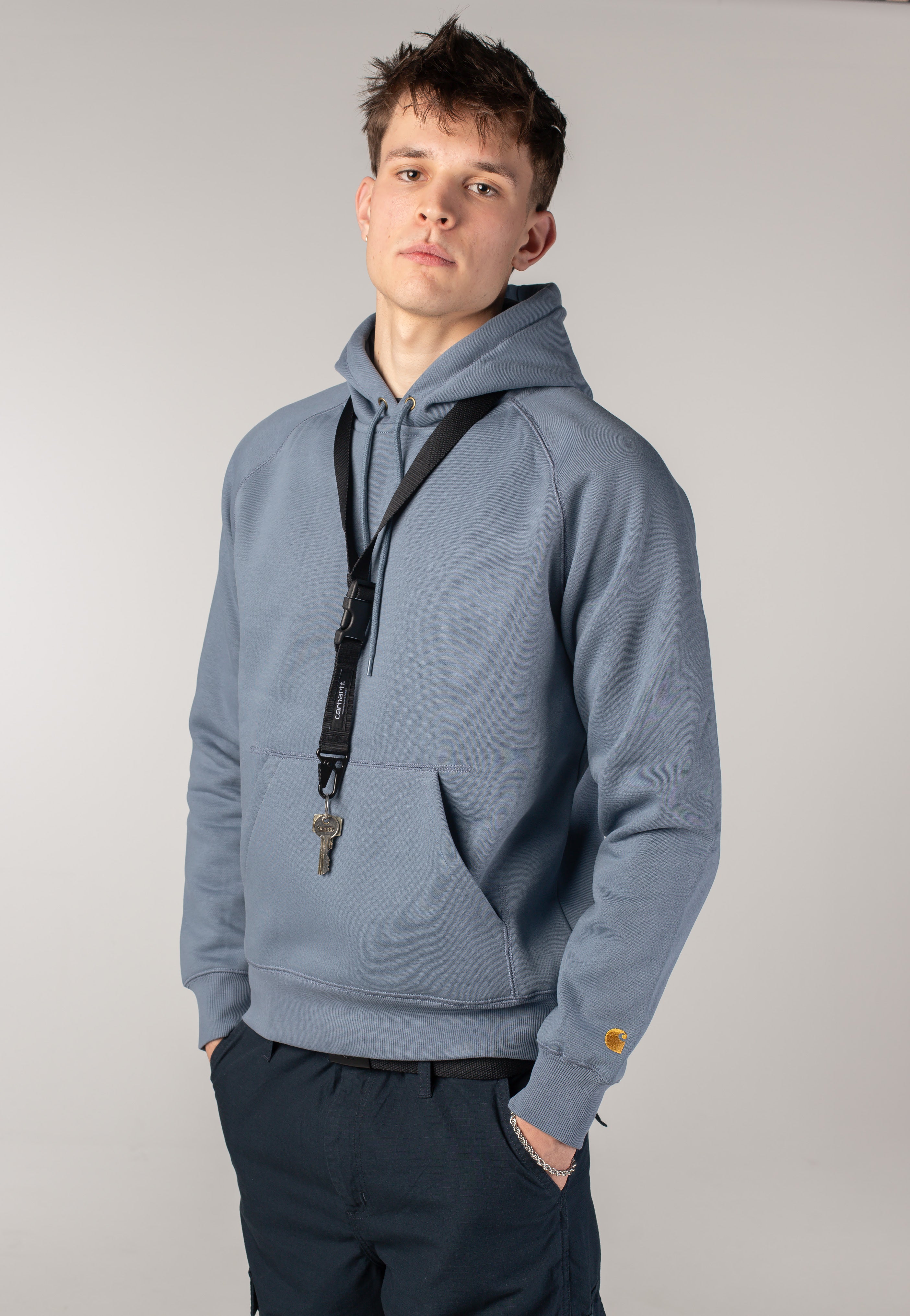 Carhartt WIP - Hooded Chase Angelite/Gold - Hoodie | Men-Image