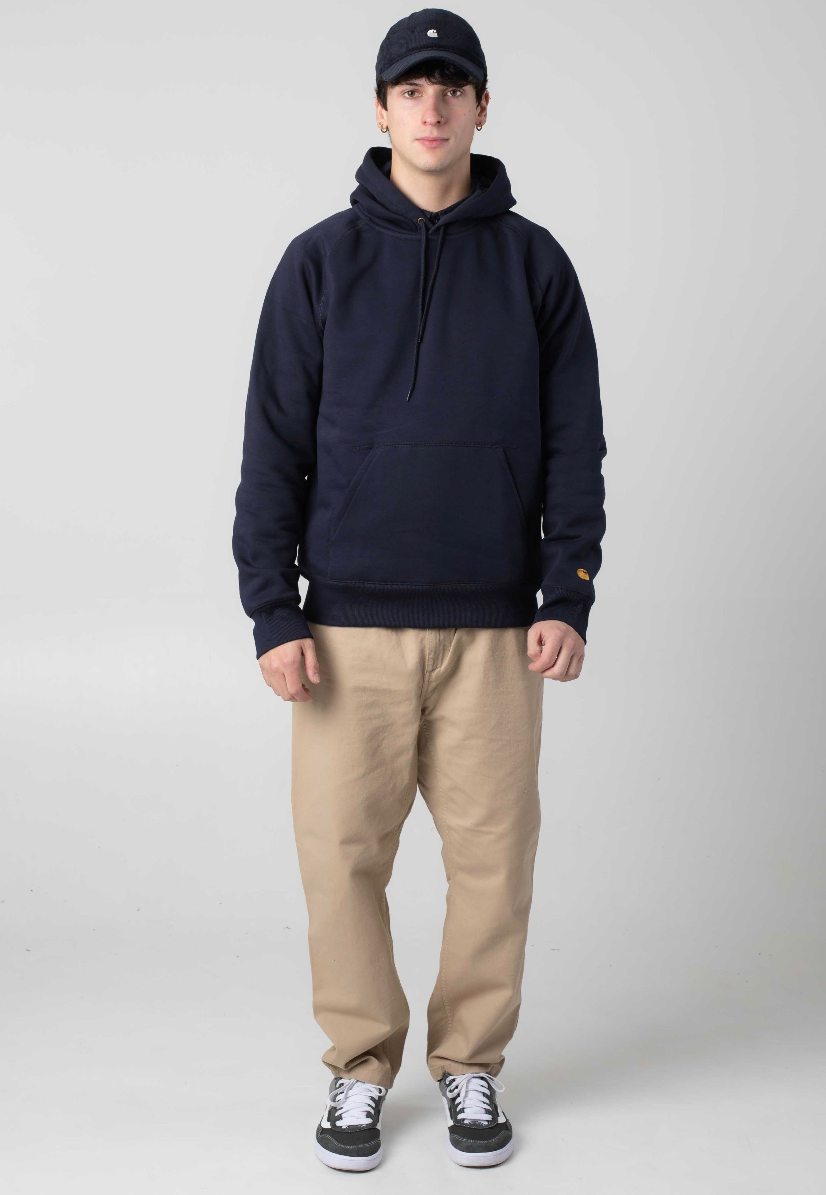 Carhartt WIP - Hooded Chase Dark Navy/Gold - Hoodie | Men-Image