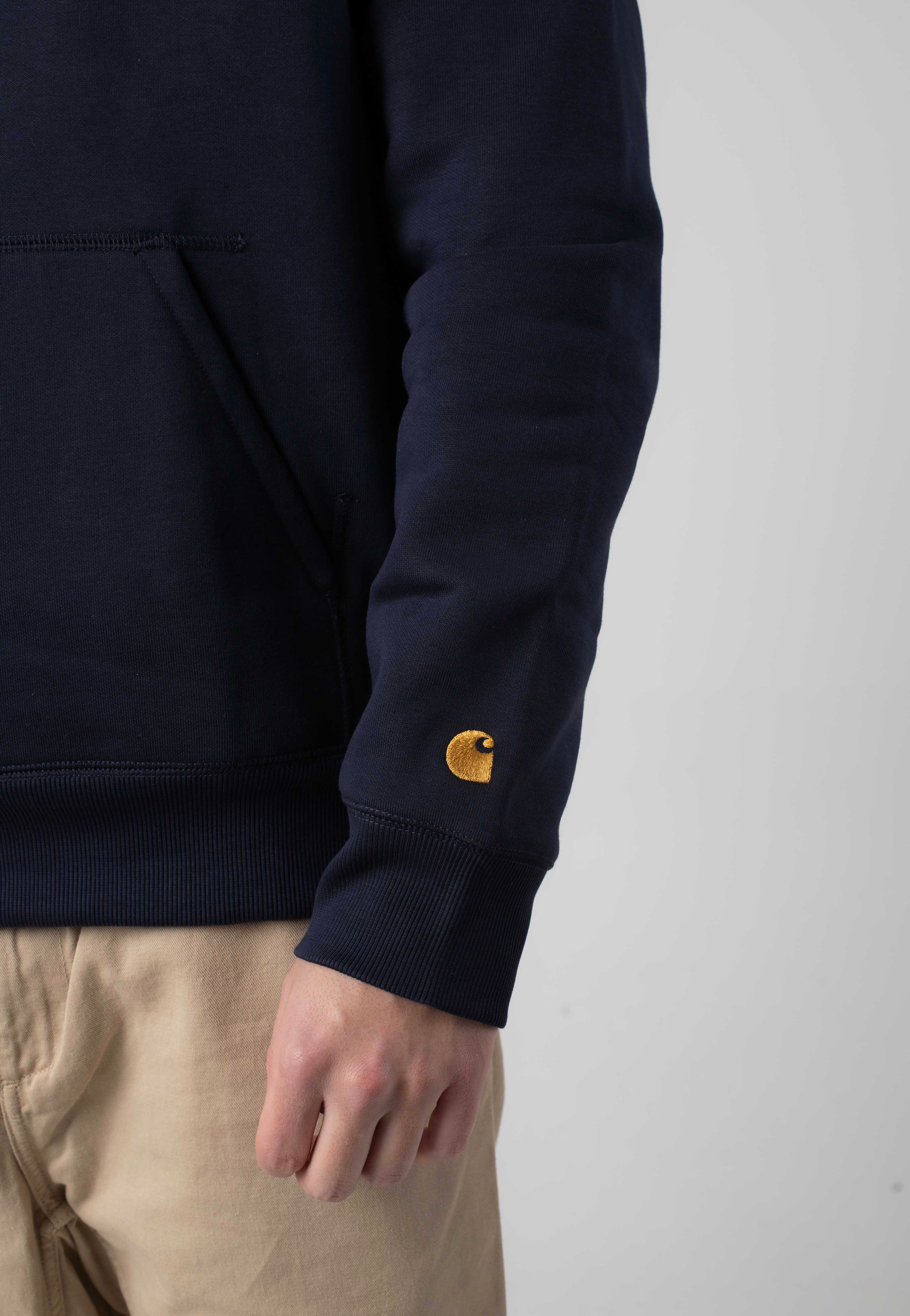 Carhartt WIP - Hooded Chase Dark Navy/Gold - Hoodie | Men-Image