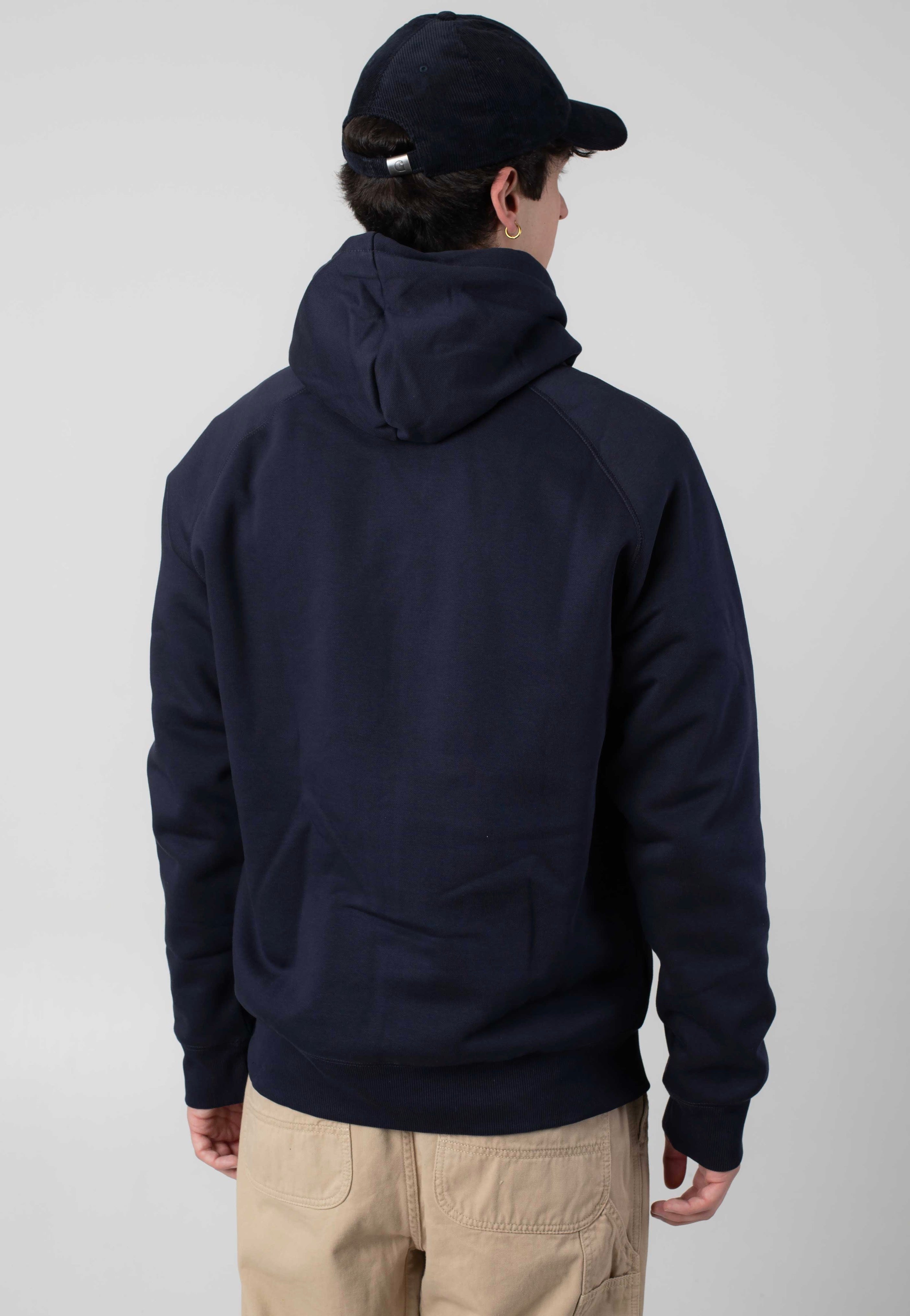 Carhartt WIP - Hooded Chase Dark Navy/Gold - Hoodie | Men-Image