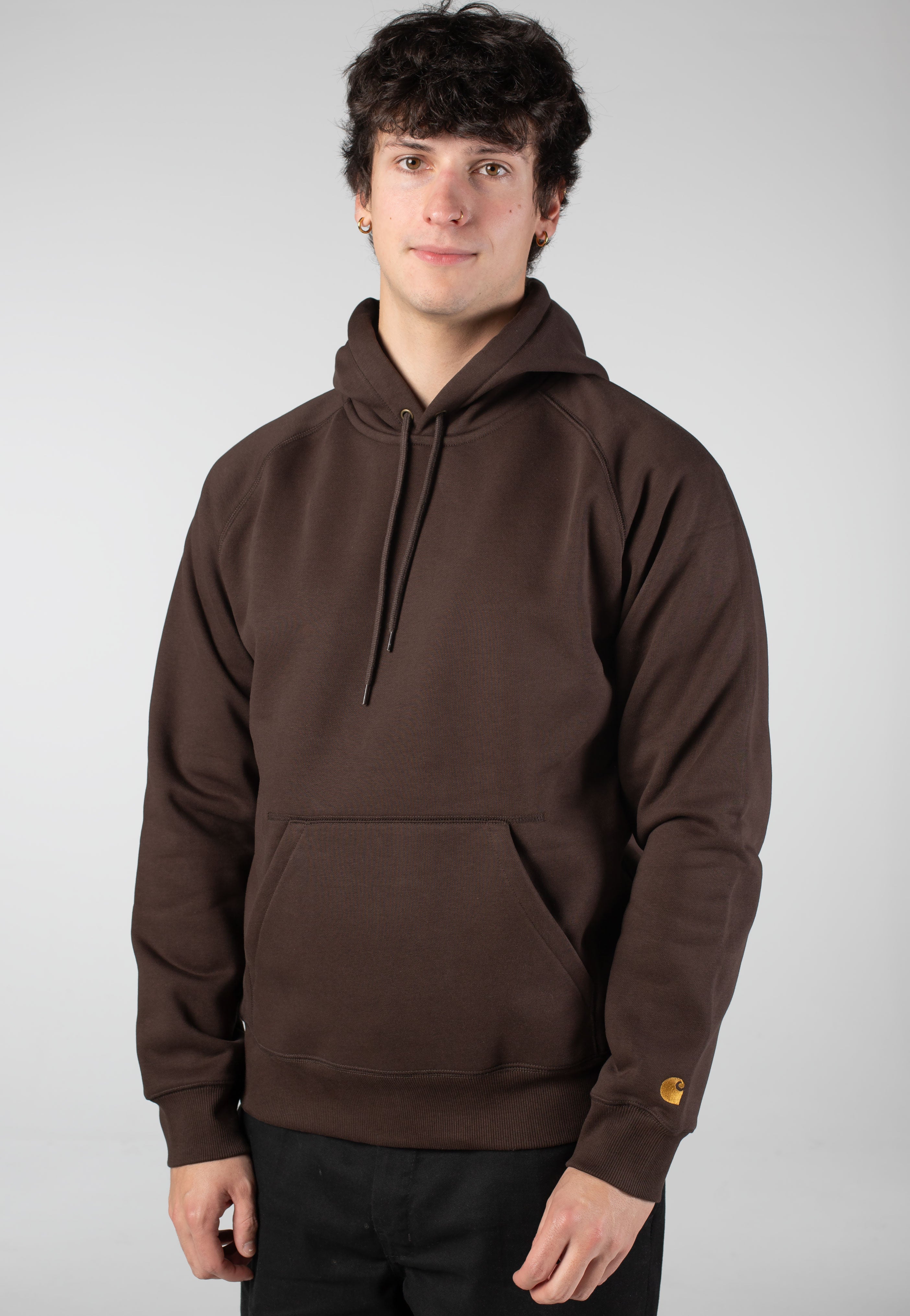 Carhartt WIP - Hooded Chase Tobacco/Gold - Hoodie | Men-Image