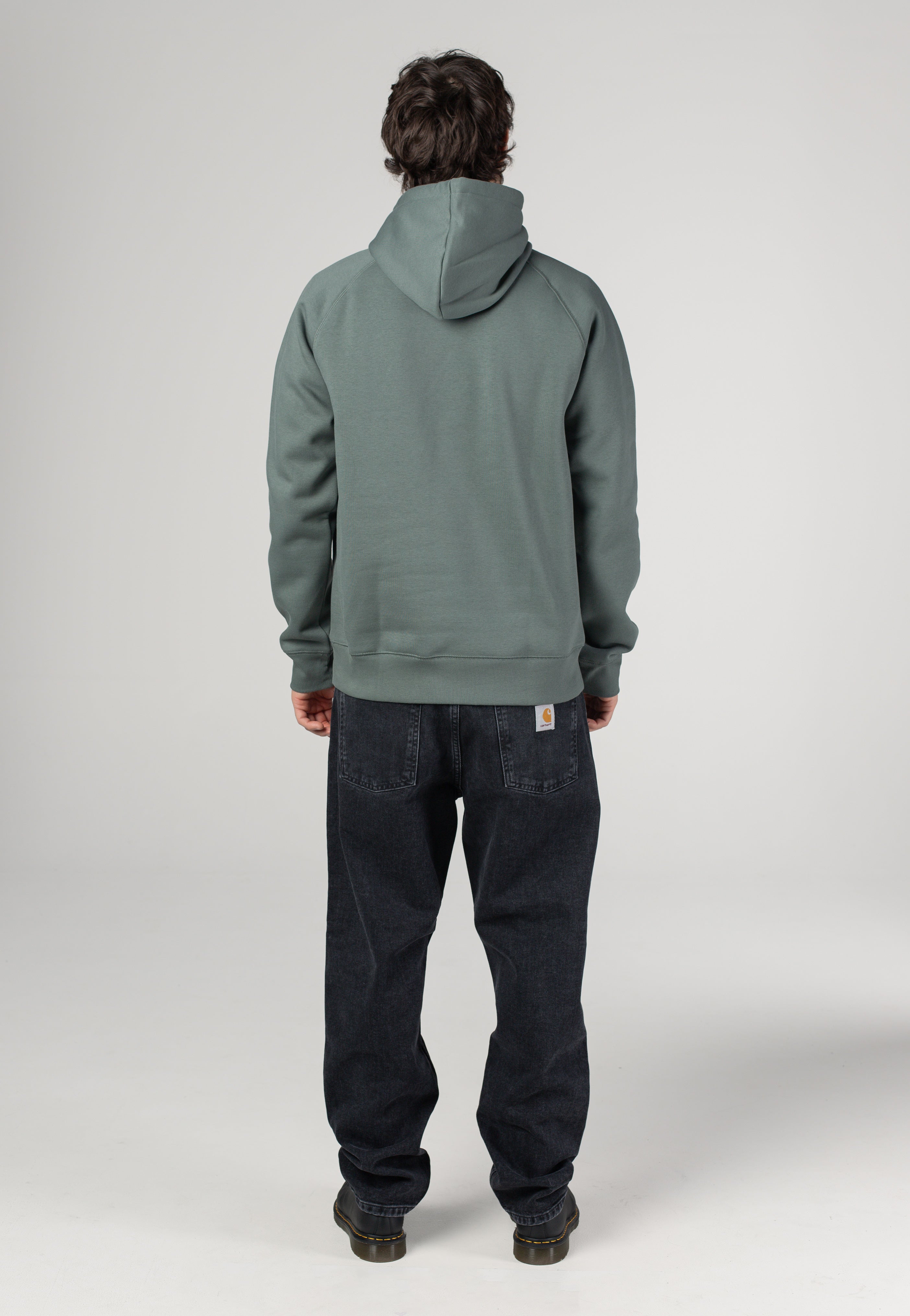 Carhartt WIP - Hooded Chase Velvet Green/Gold - Hoodie | Men-Image