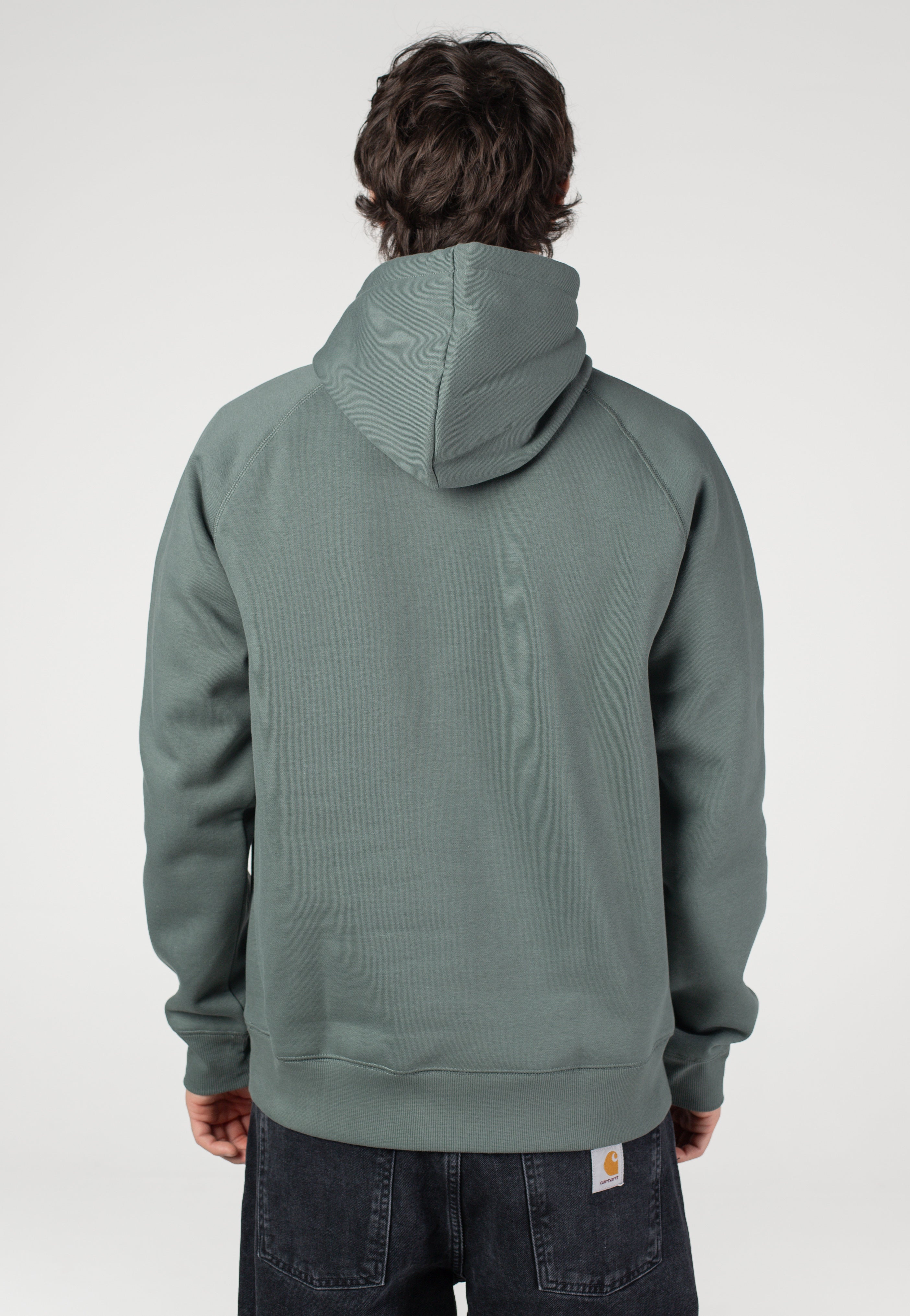 Carhartt WIP - Hooded Chase Velvet Green/Gold - Hoodie | Men-Image