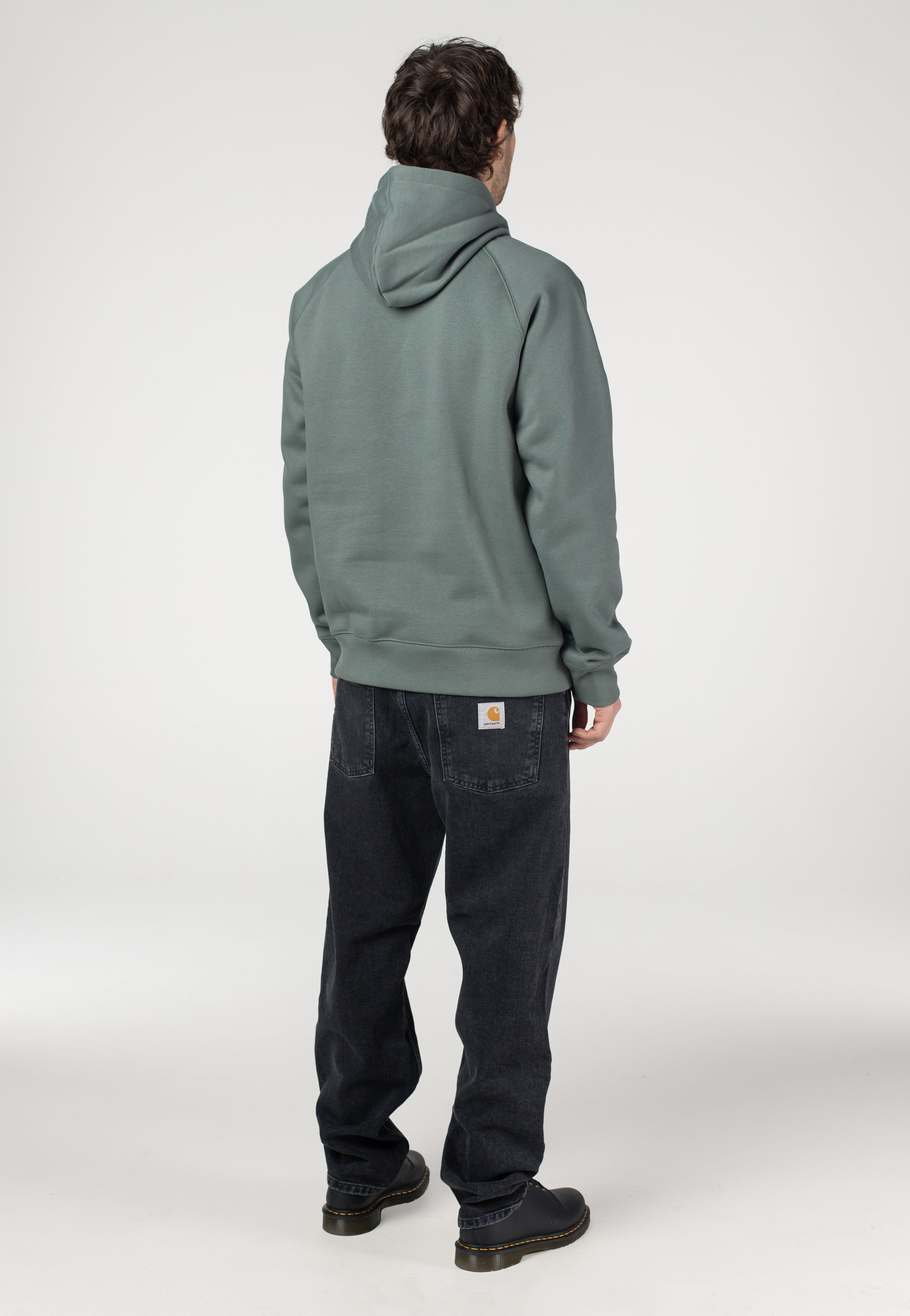 Carhartt WIP - Hooded Chase Velvet Green/Gold - Hoodie | Men-Image