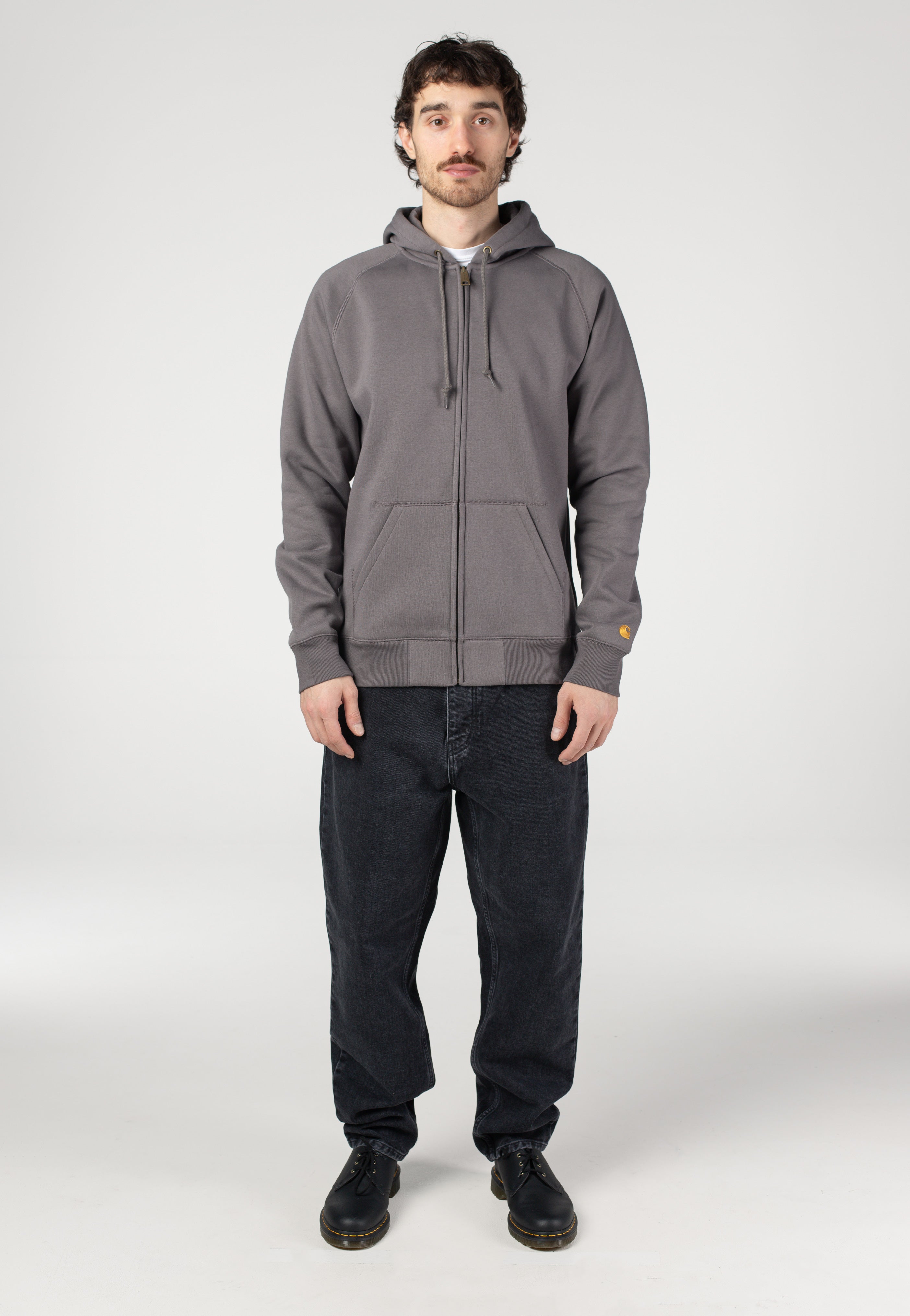Carhartt WIP - Hooded Chase Porphyry/Gold - Zipper | Men-Image