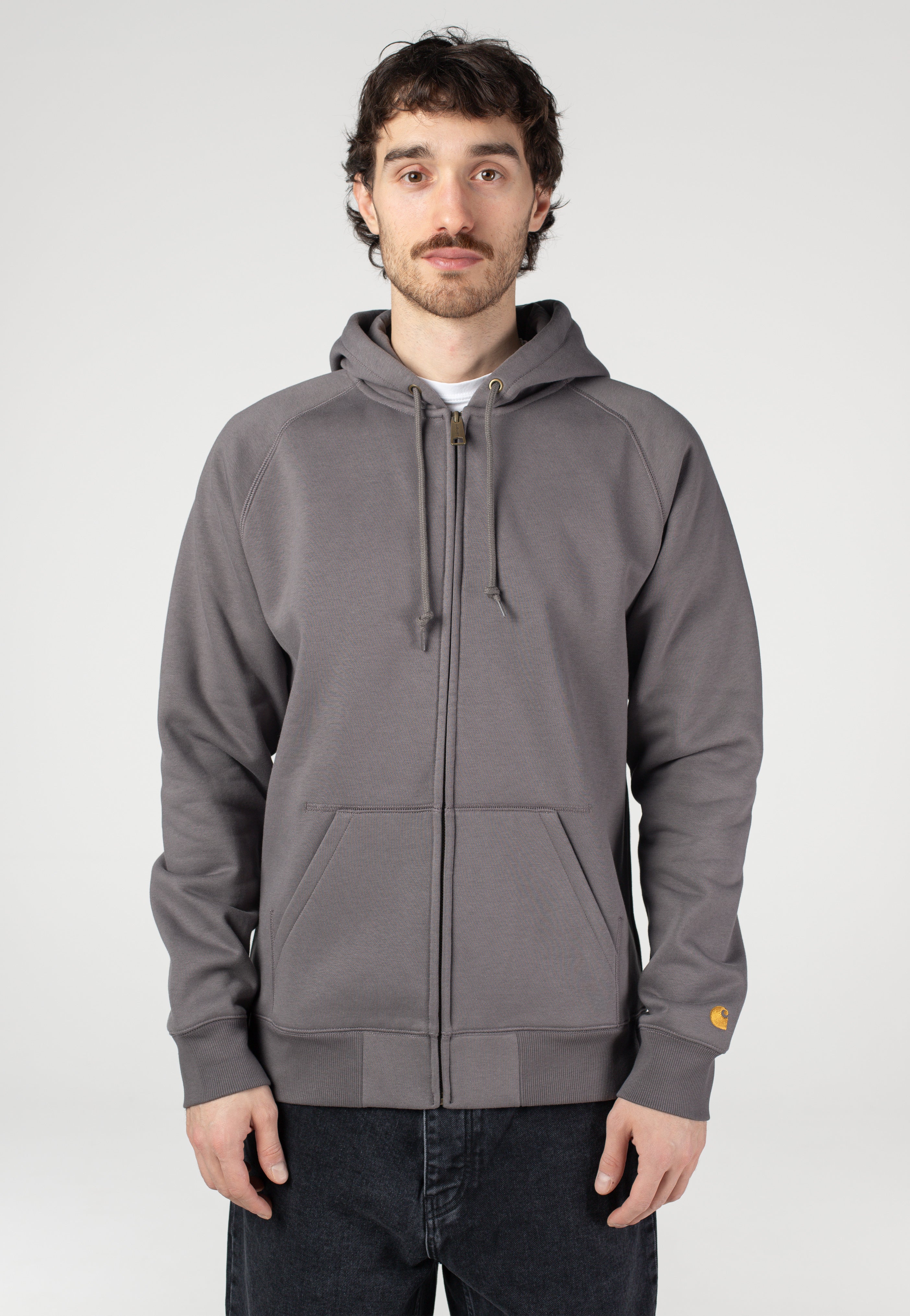 Carhartt WIP - Hooded Chase Porphyry/Gold - Zipper | Men-Image