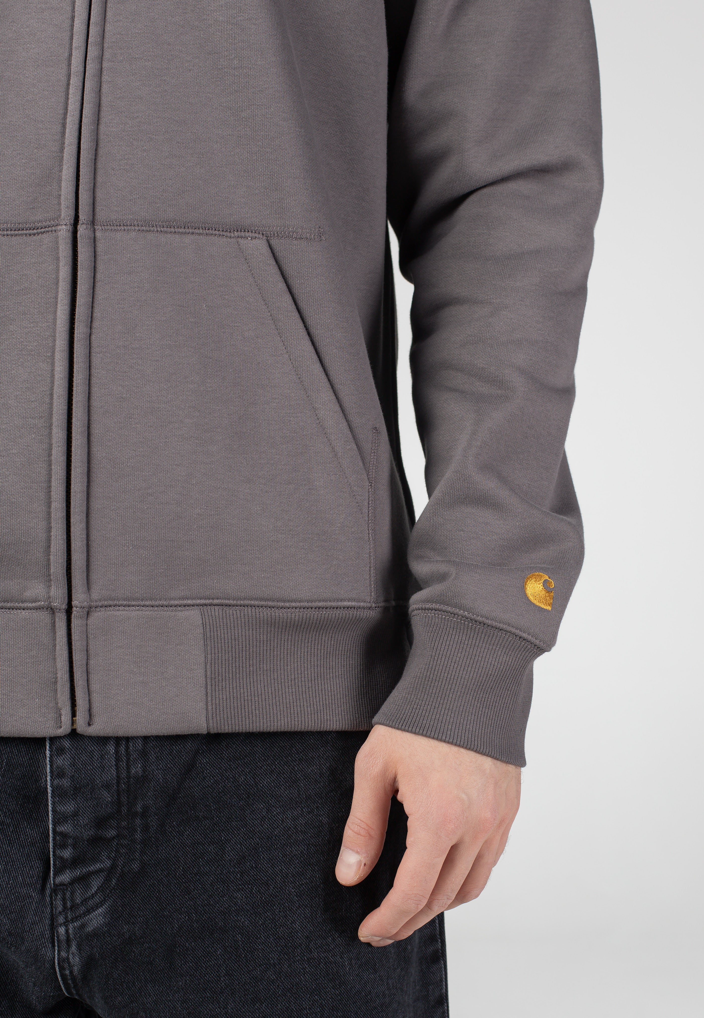 Carhartt WIP - Hooded Chase Porphyry/Gold - Zipper | Men-Image