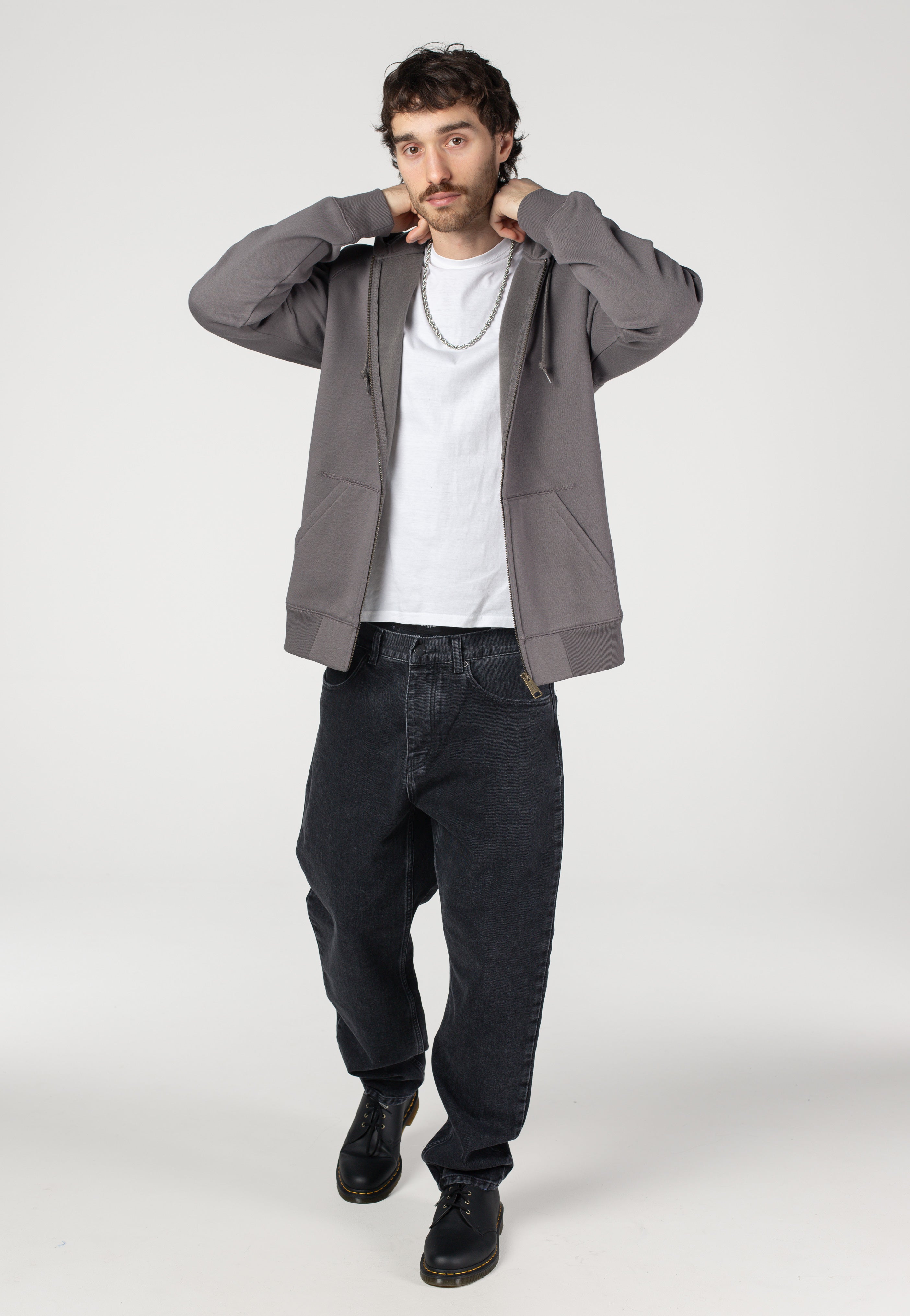 Carhartt WIP - Hooded Chase Porphyry/Gold - Zipper | Men-Image