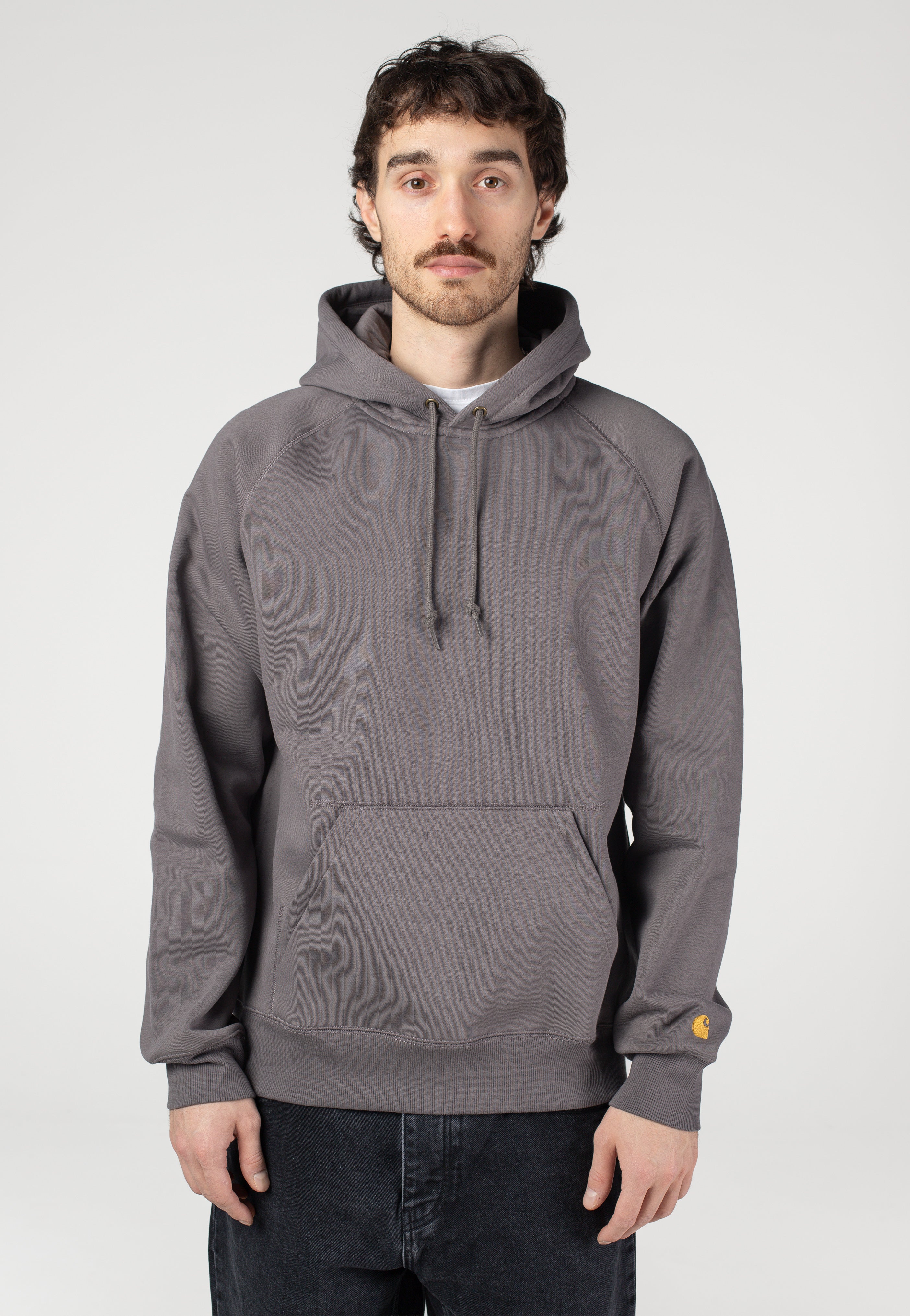 Carhartt WIP - Hooded Chase Porphyry/Gold - Hoodie | Men-Image