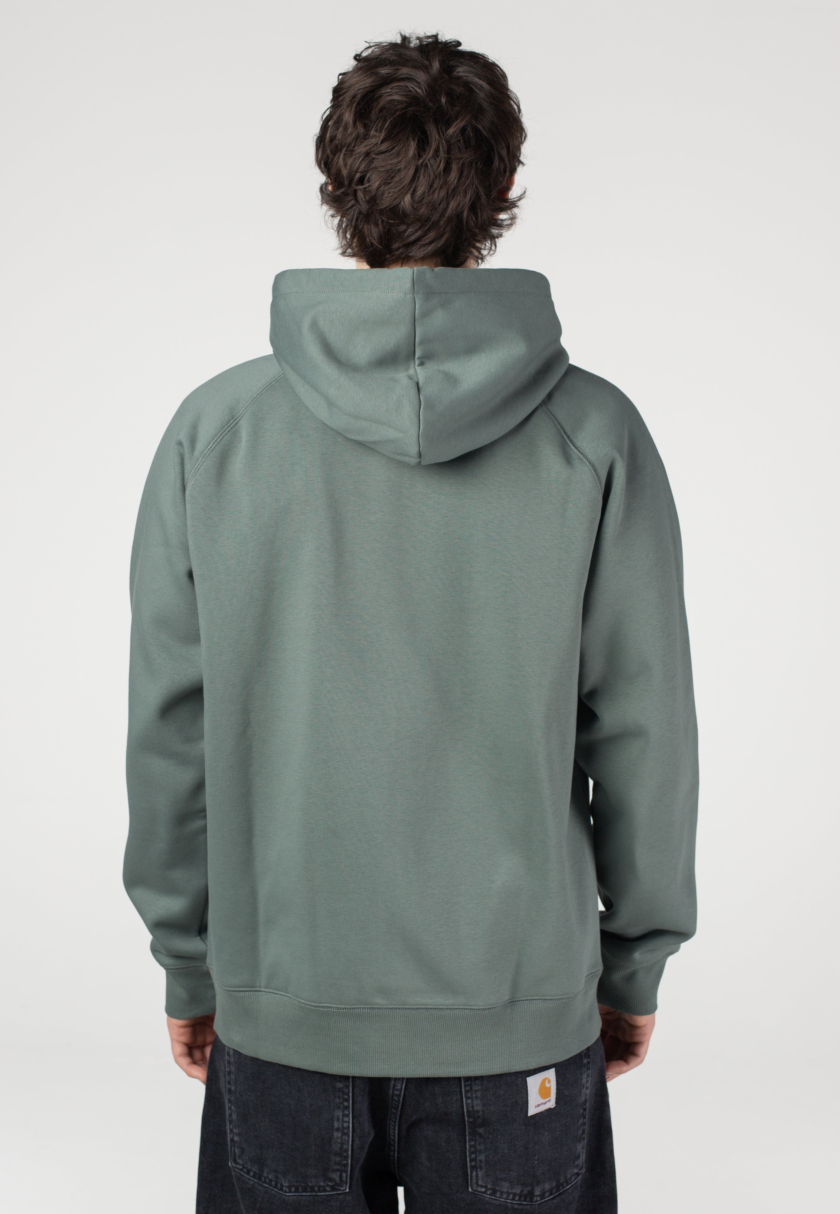 Carhartt WIP - Hooded Chase Velvet Green/Gold - Zipper | Men-Image