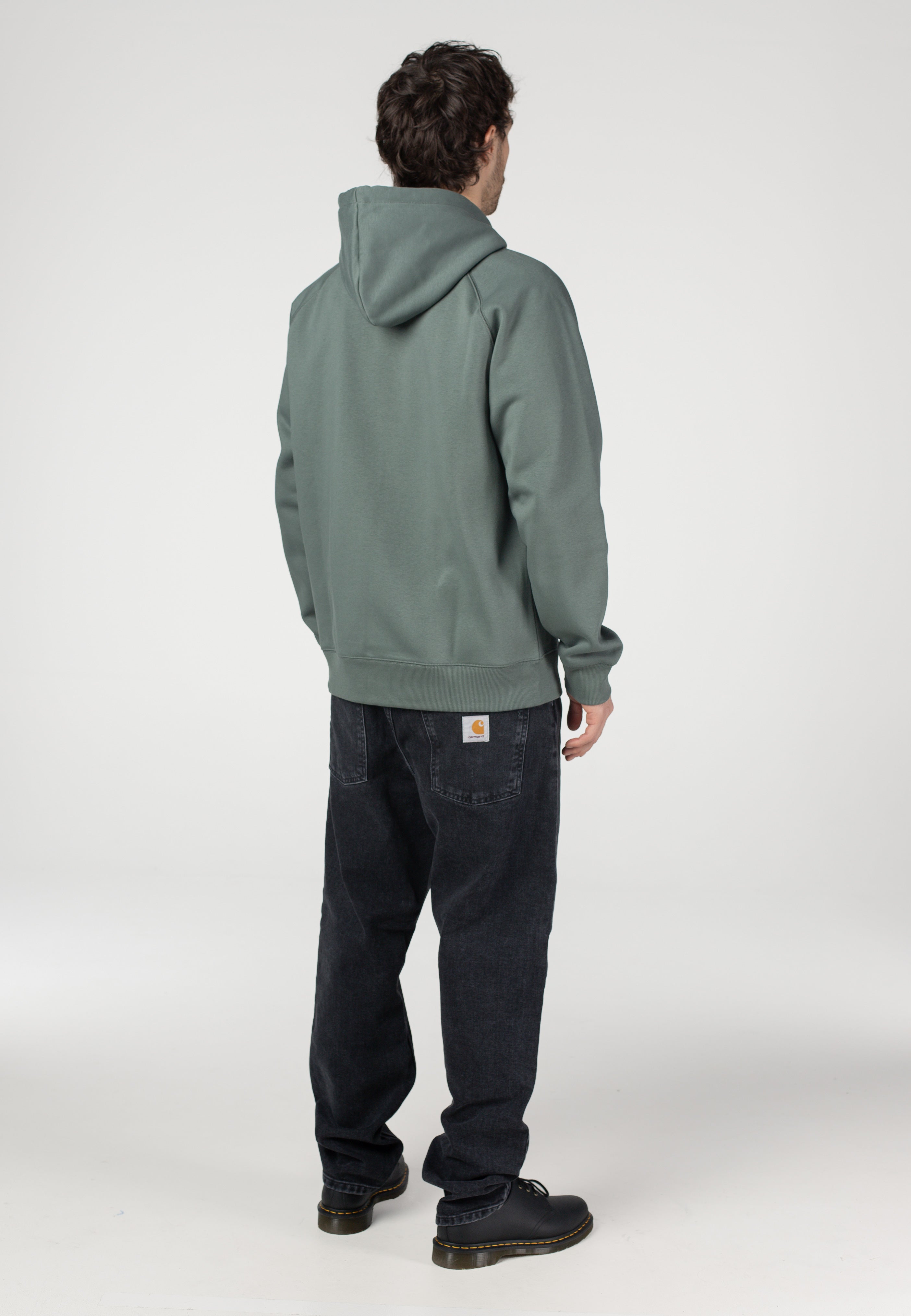 Carhartt WIP - Hooded Chase Velvet Green/Gold - Zipper | Men-Image