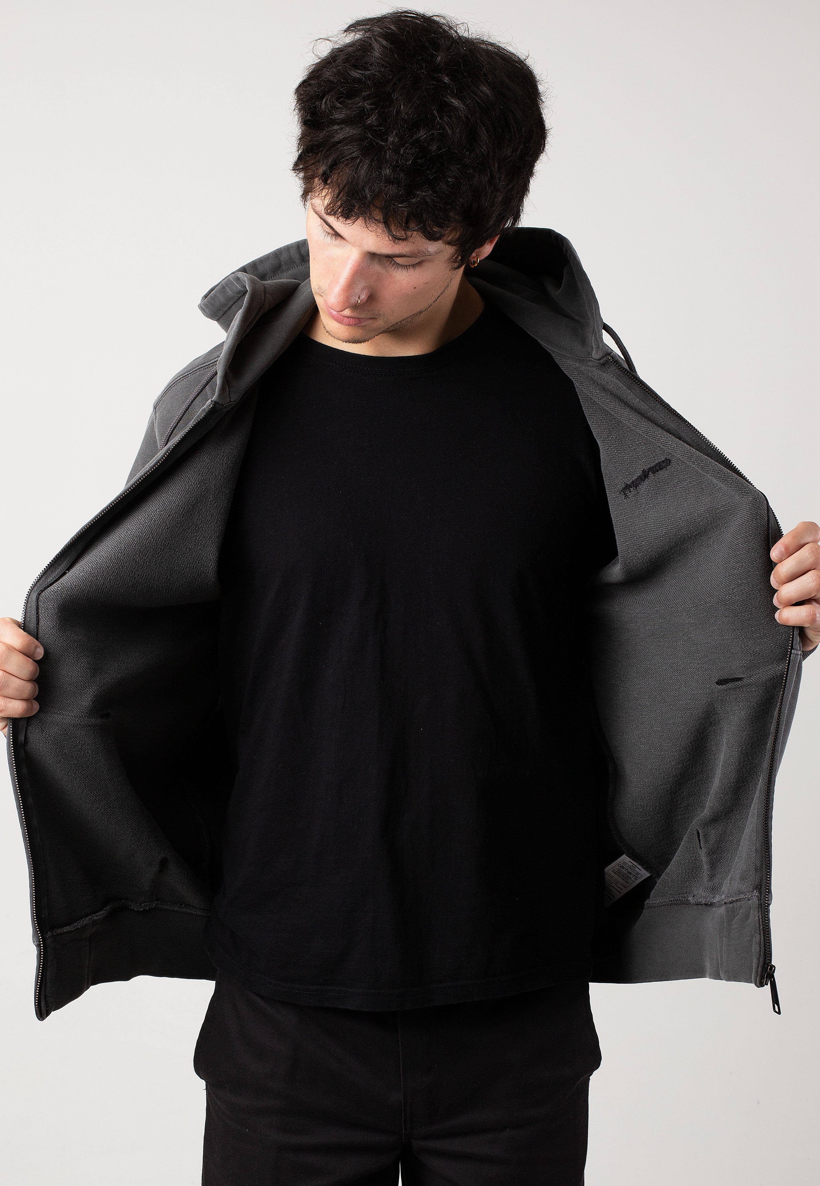 Carhartt WIP - Hooded Duster Script Garment Dyed Black