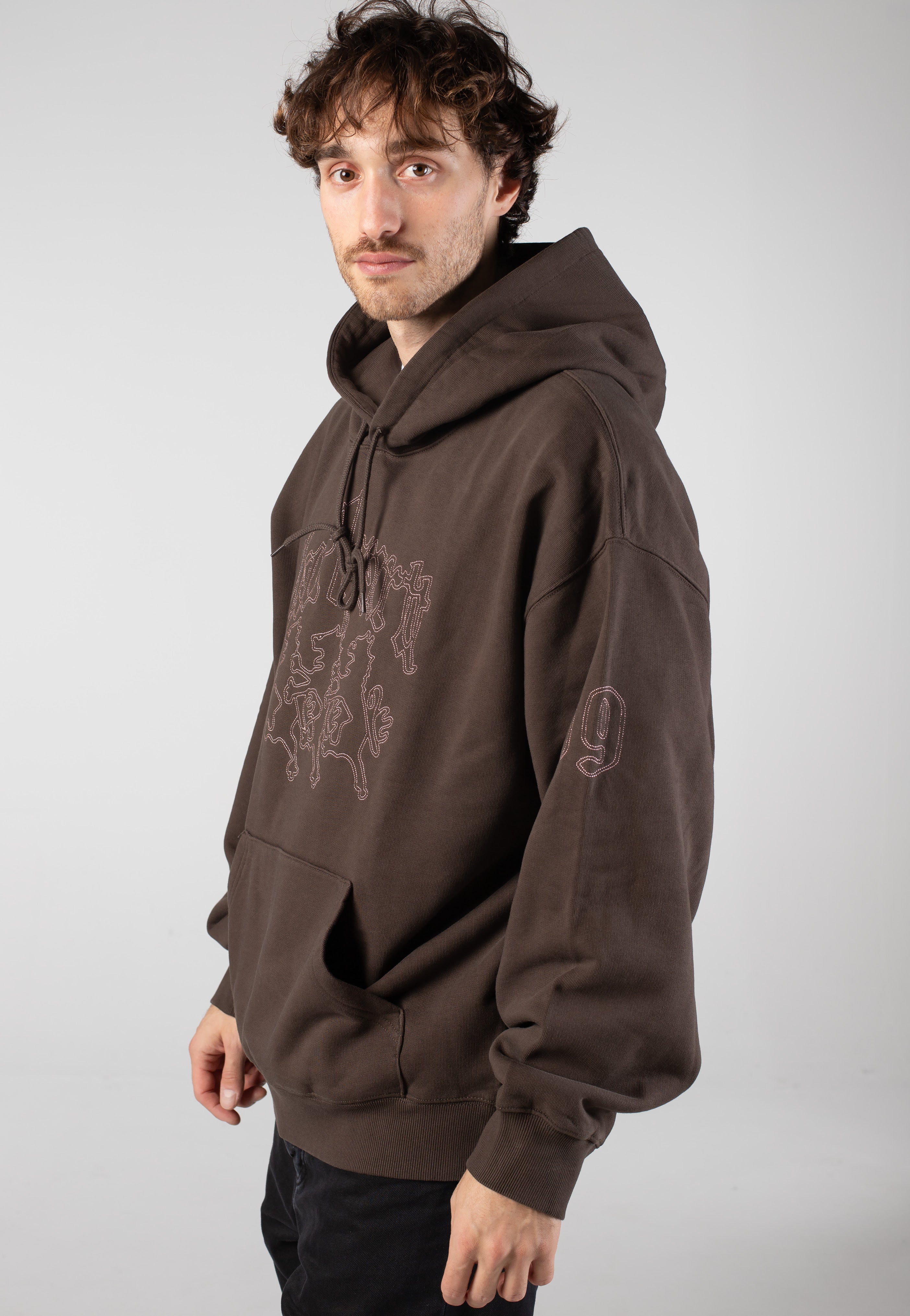 Carhartt WIP - Hooded Hackwork Vitola/Glassy Pink - Hoodie | Men-Image
