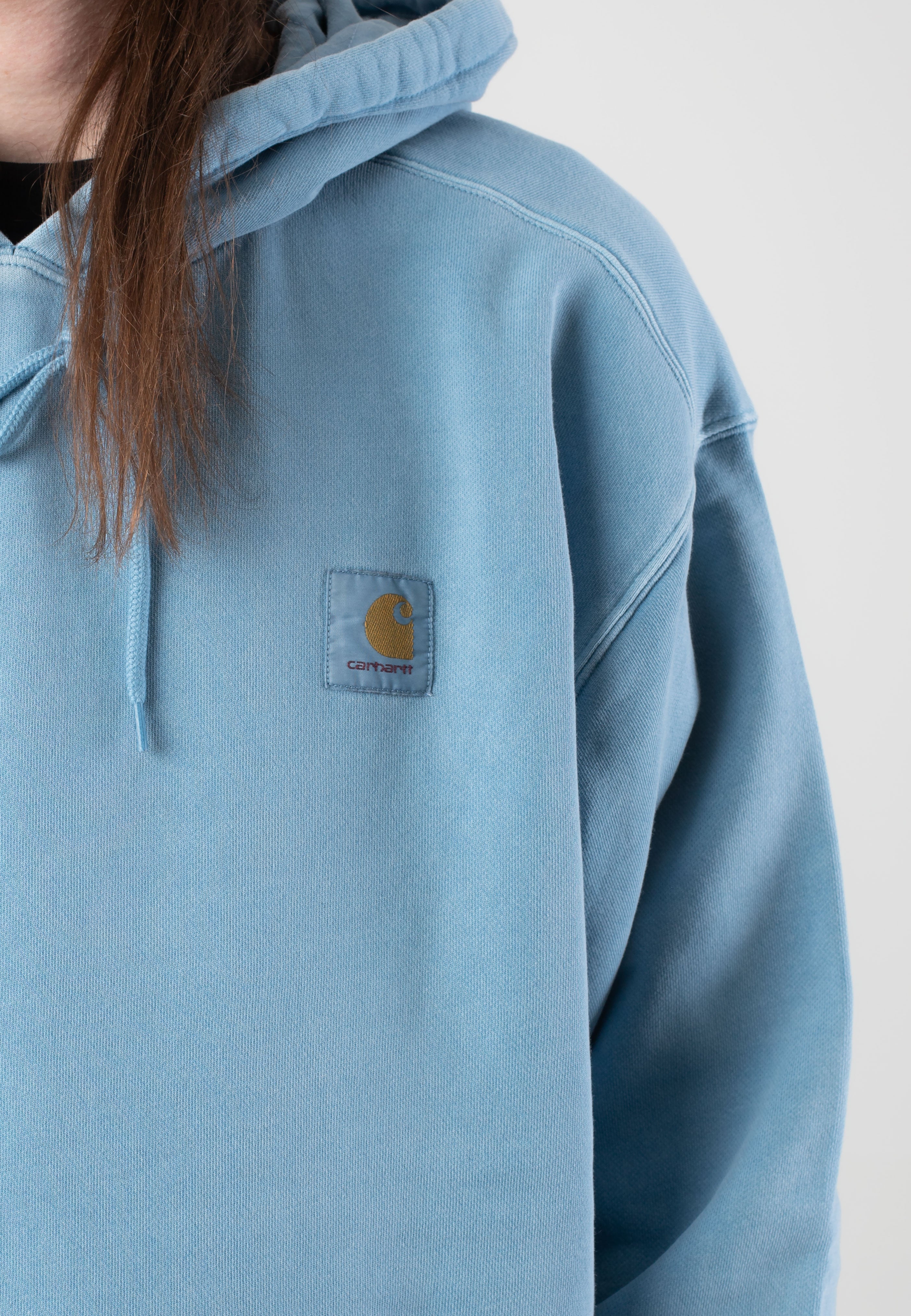 Carhartt WIP - Hooded Nelson Garment Dyed Clay Blue - Hoodie | Men-Image