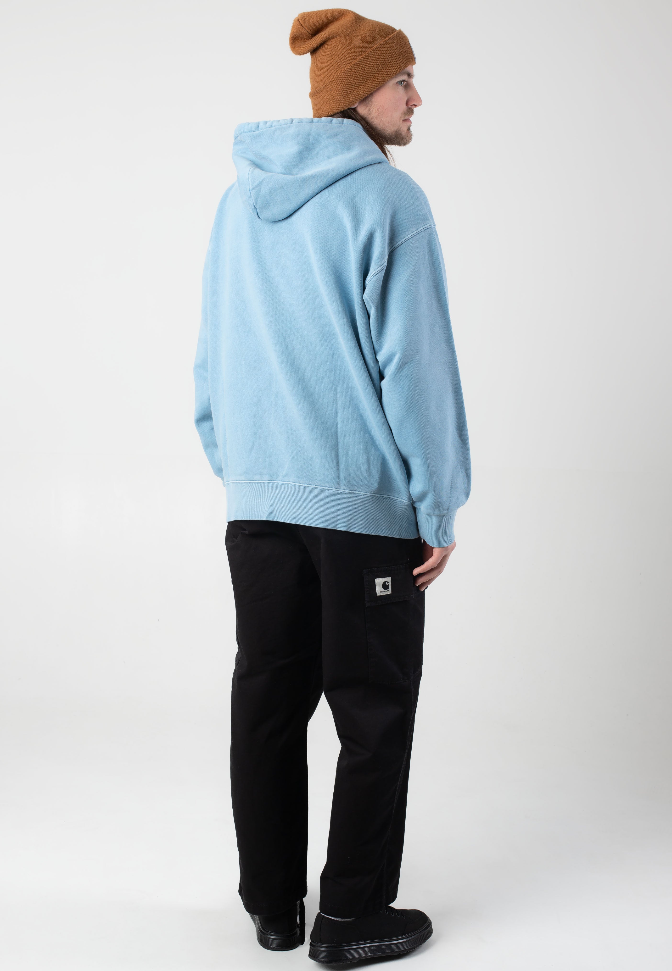 Carhartt WIP - Hooded Nelson Garment Dyed Clay Blue - Hoodie | Men-Image