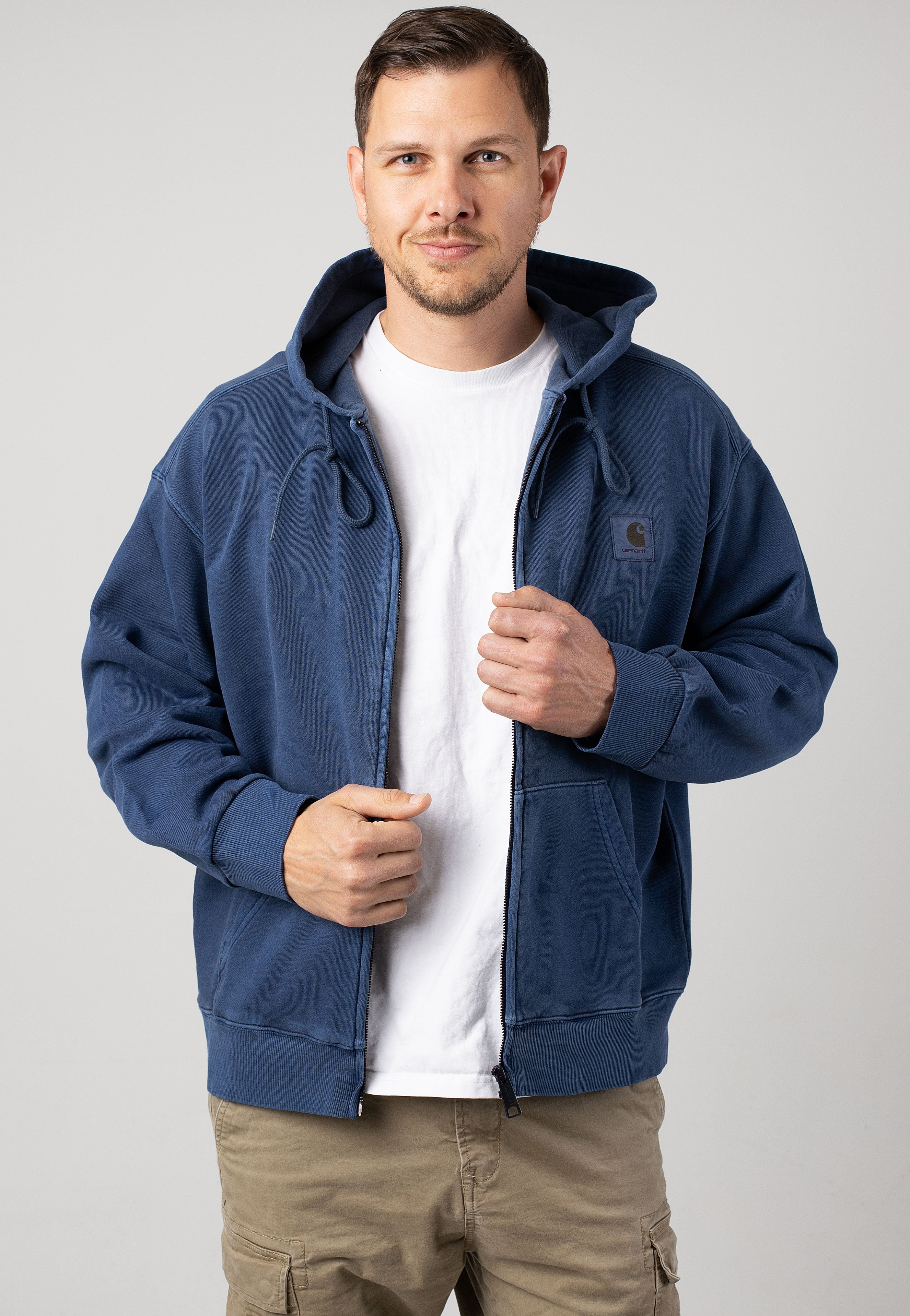 Carhartt WIP - Hooded Nelson Garment Dyed Elder - Zipper | Men-Image