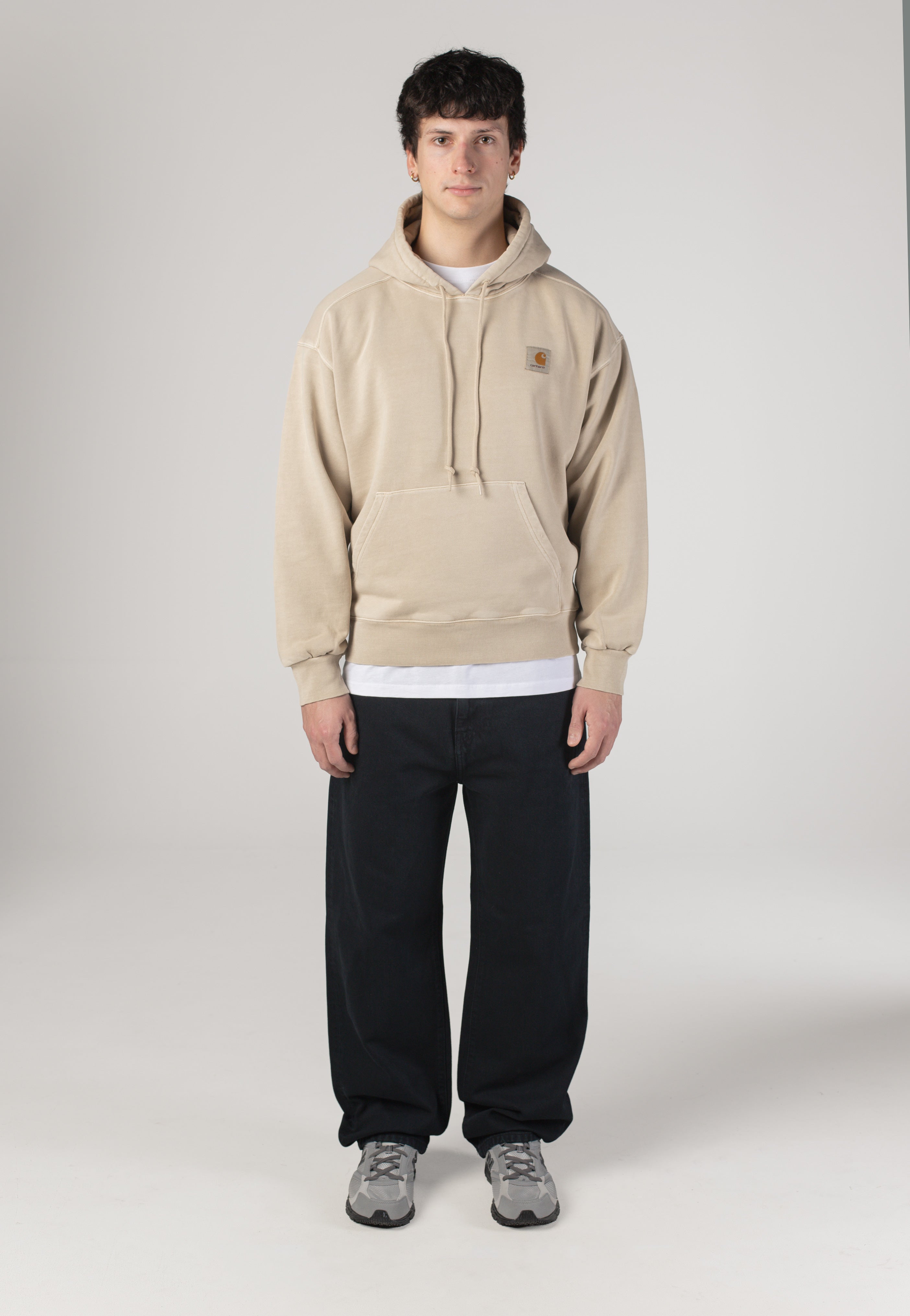 Carhartt WIP - Hooded Nelson Garment Dyed Fleur De Sel - Hoodie | Men-Image
