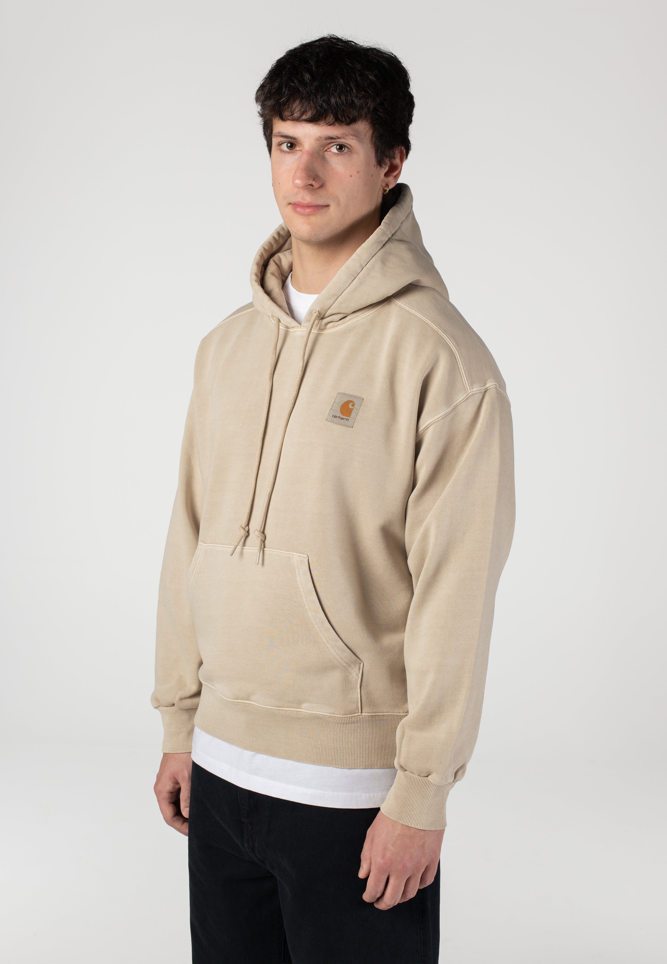 Carhartt WIP - Hooded Nelson Garment Dyed Fleur De Sel - Hoodie | Men-Image