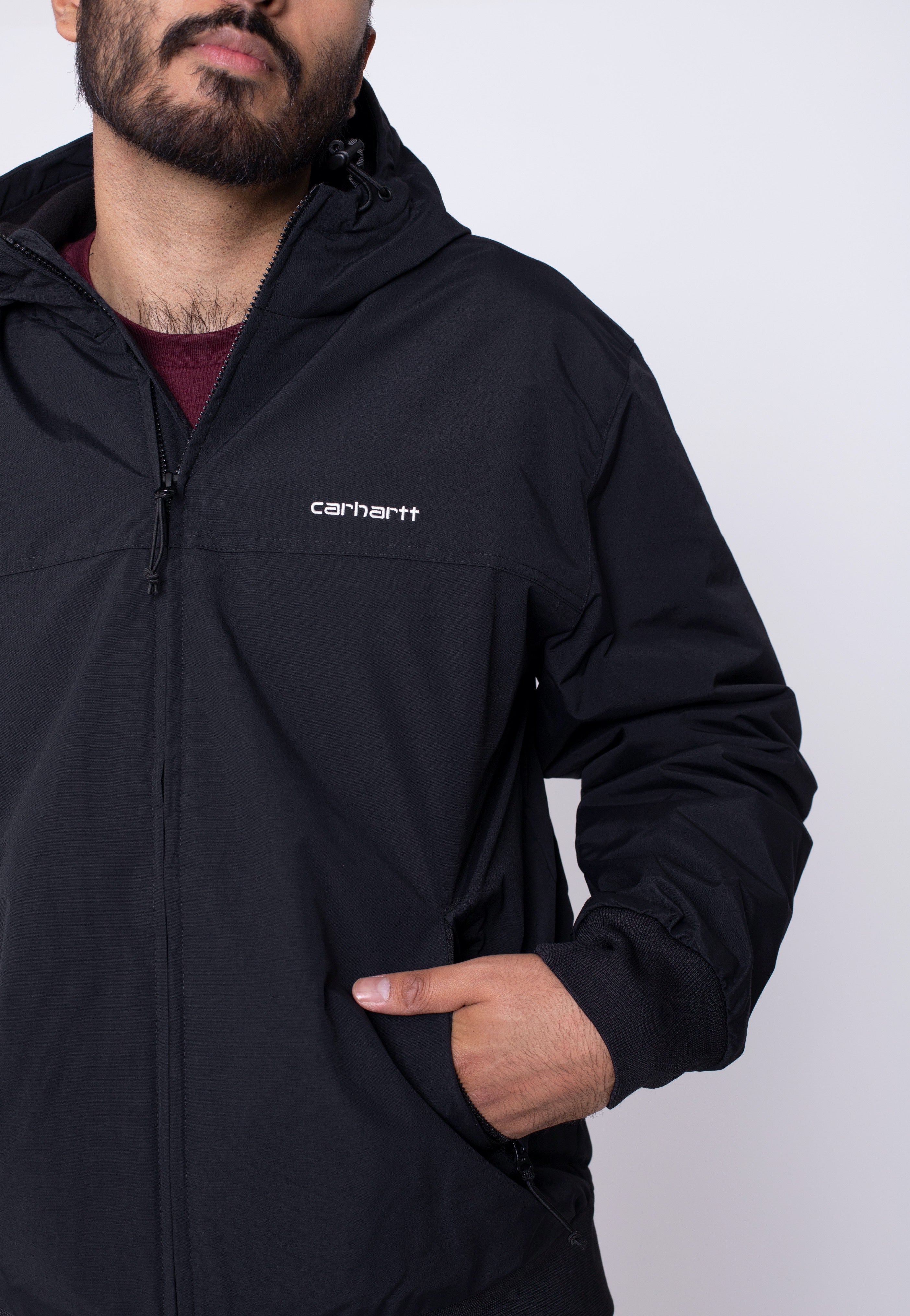 Carhartt WIP - Hooded Sail Black/White - Jacket | Men-Image