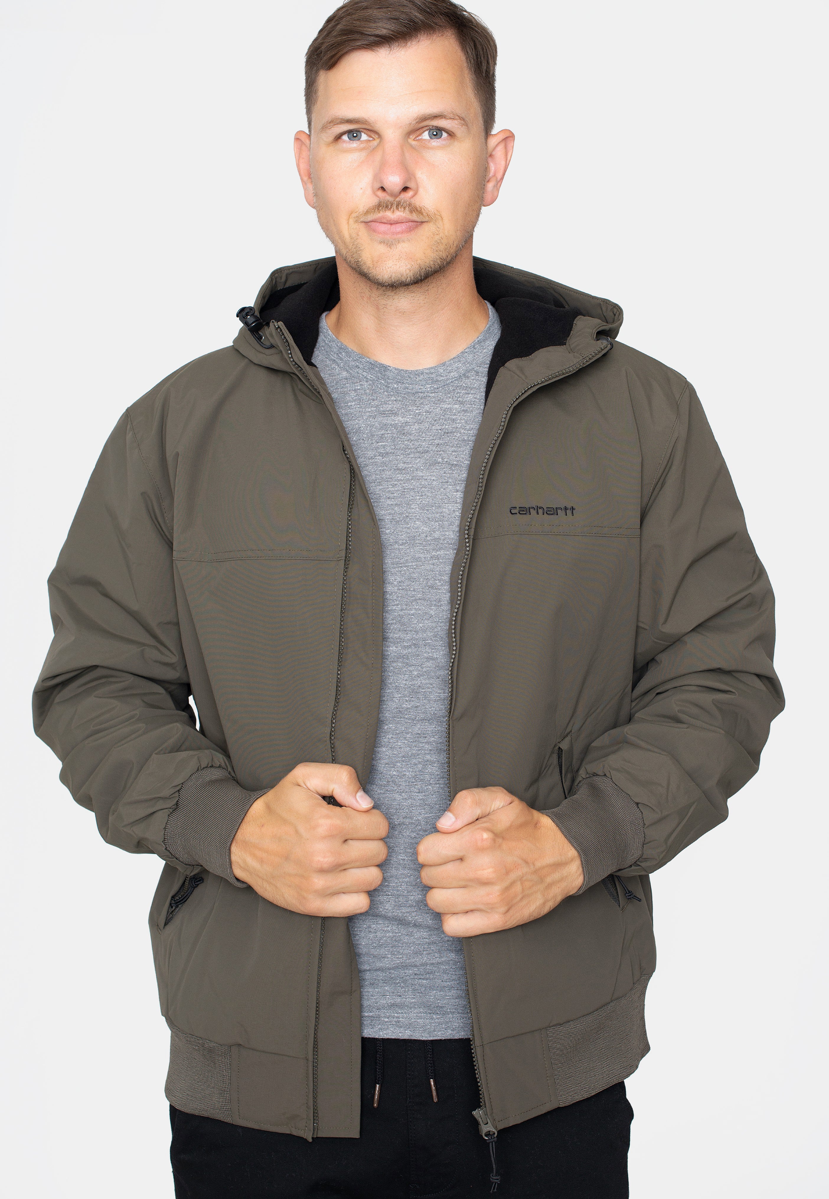 Carhartt WIP - Hooded Sail Cypress/Black - Jacket | Men-Image