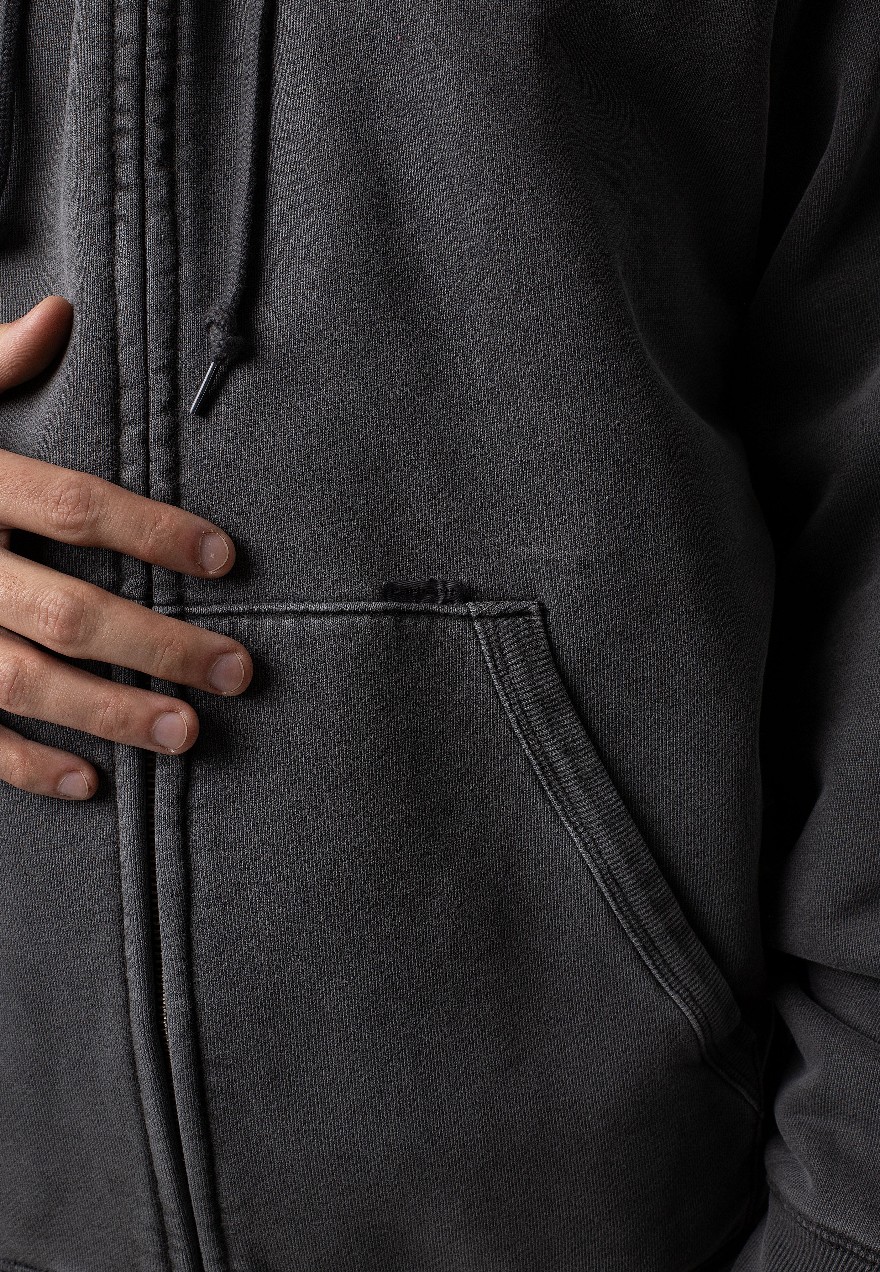 Carhartt WIP - Hooded Taos Garment Dyed Flint - Zipper | Men-Image