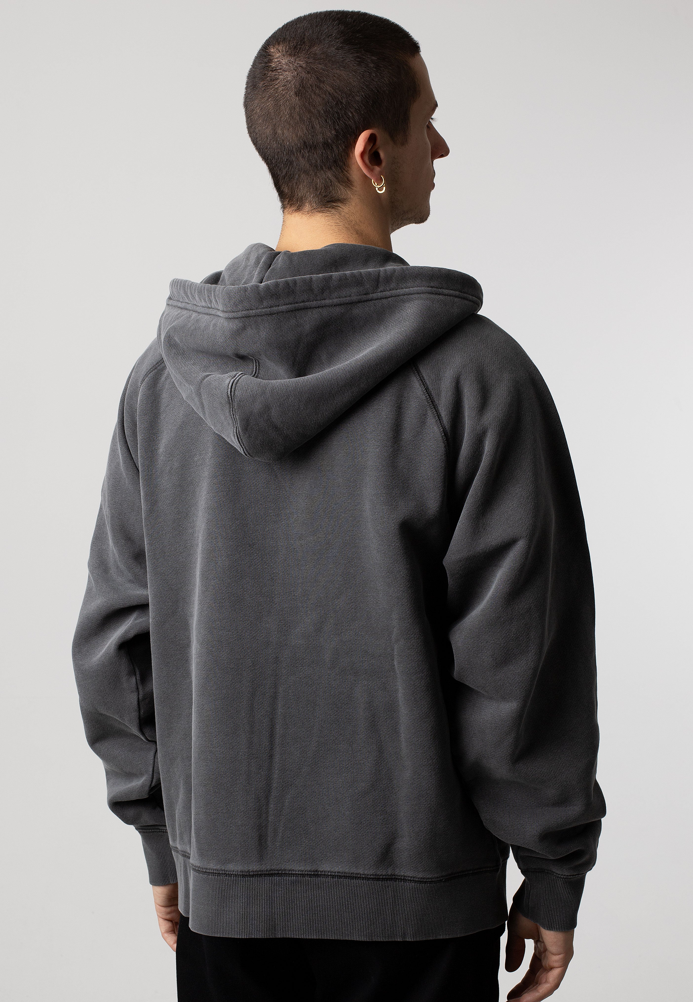 Carhartt WIP - Hooded Taos Garment Dyed Flint - Zipper | Men-Image