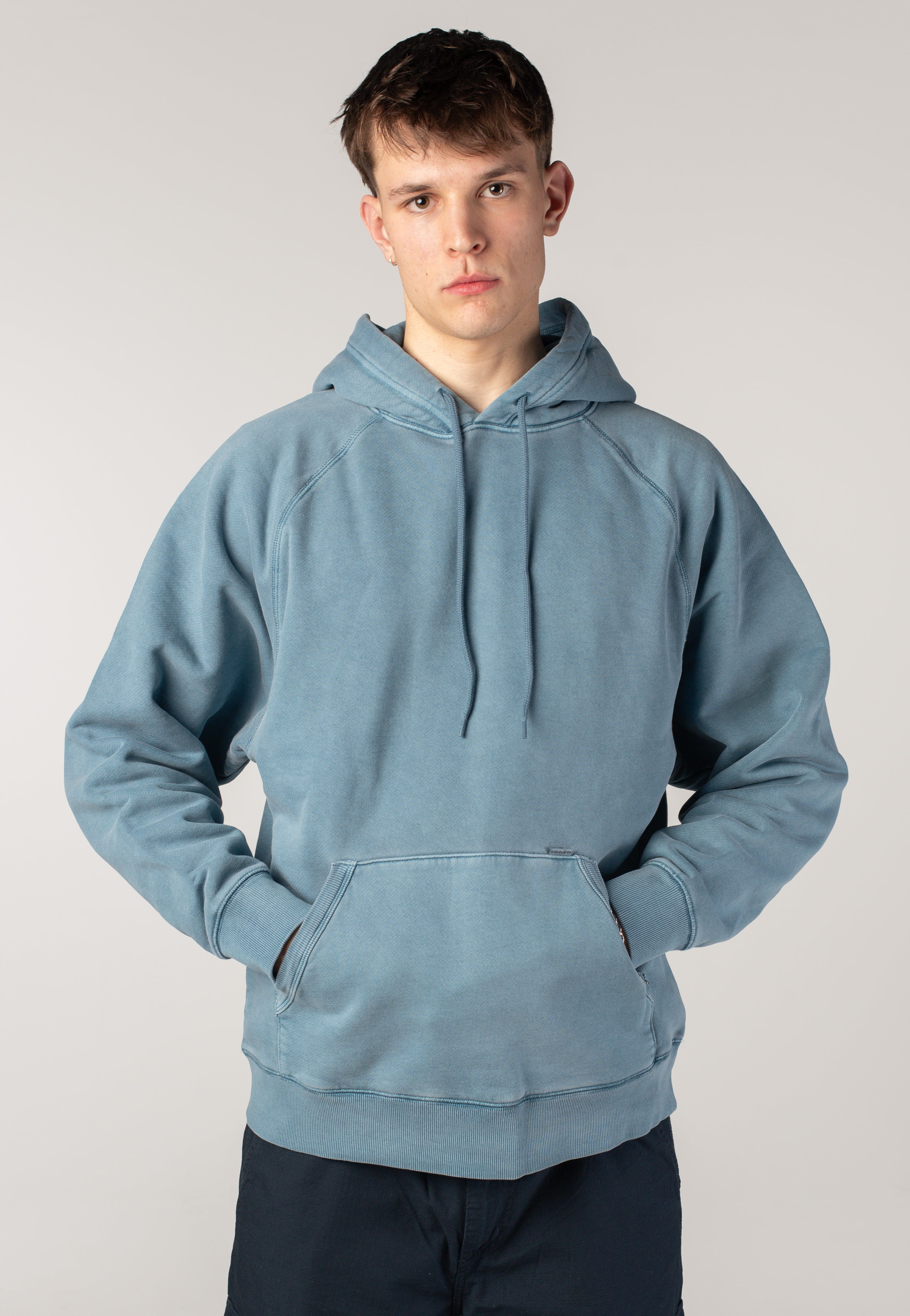 Carhartt WIP - Hooded Taos Garment Dyed Vancouver Blue - Hoodie | Men-Image