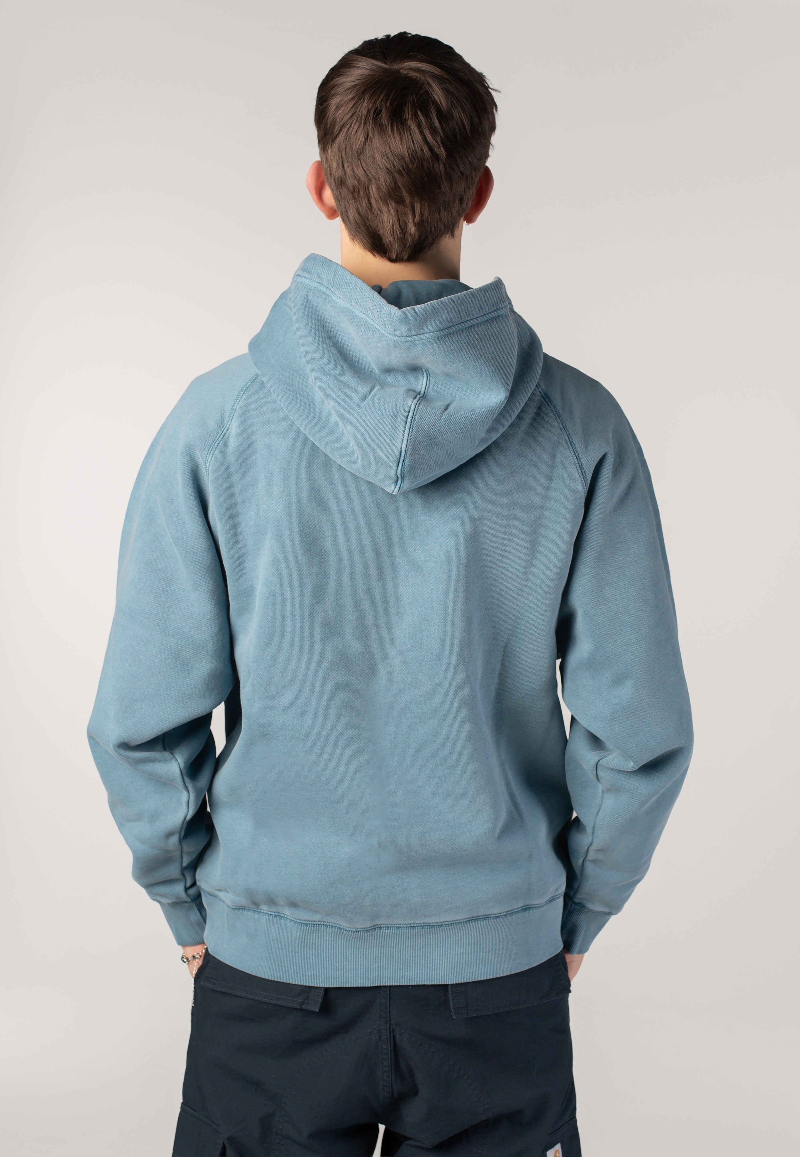 Carhartt WIP - Hooded Taos Garment Dyed Vancouver Blue - Hoodie | Men-Image