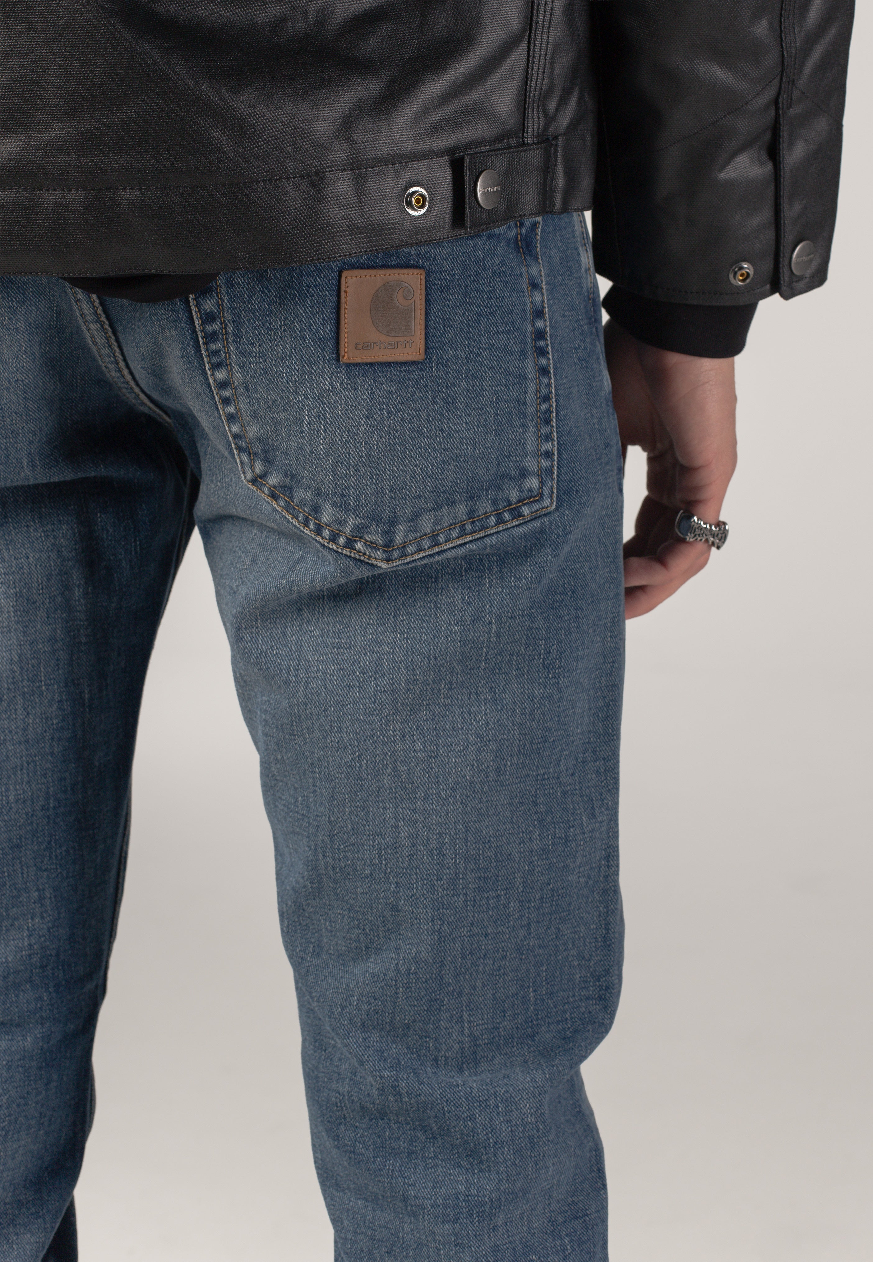 Carhartt WIP - Klondike Dark Used Wash Blue - Jeans | Men-Image