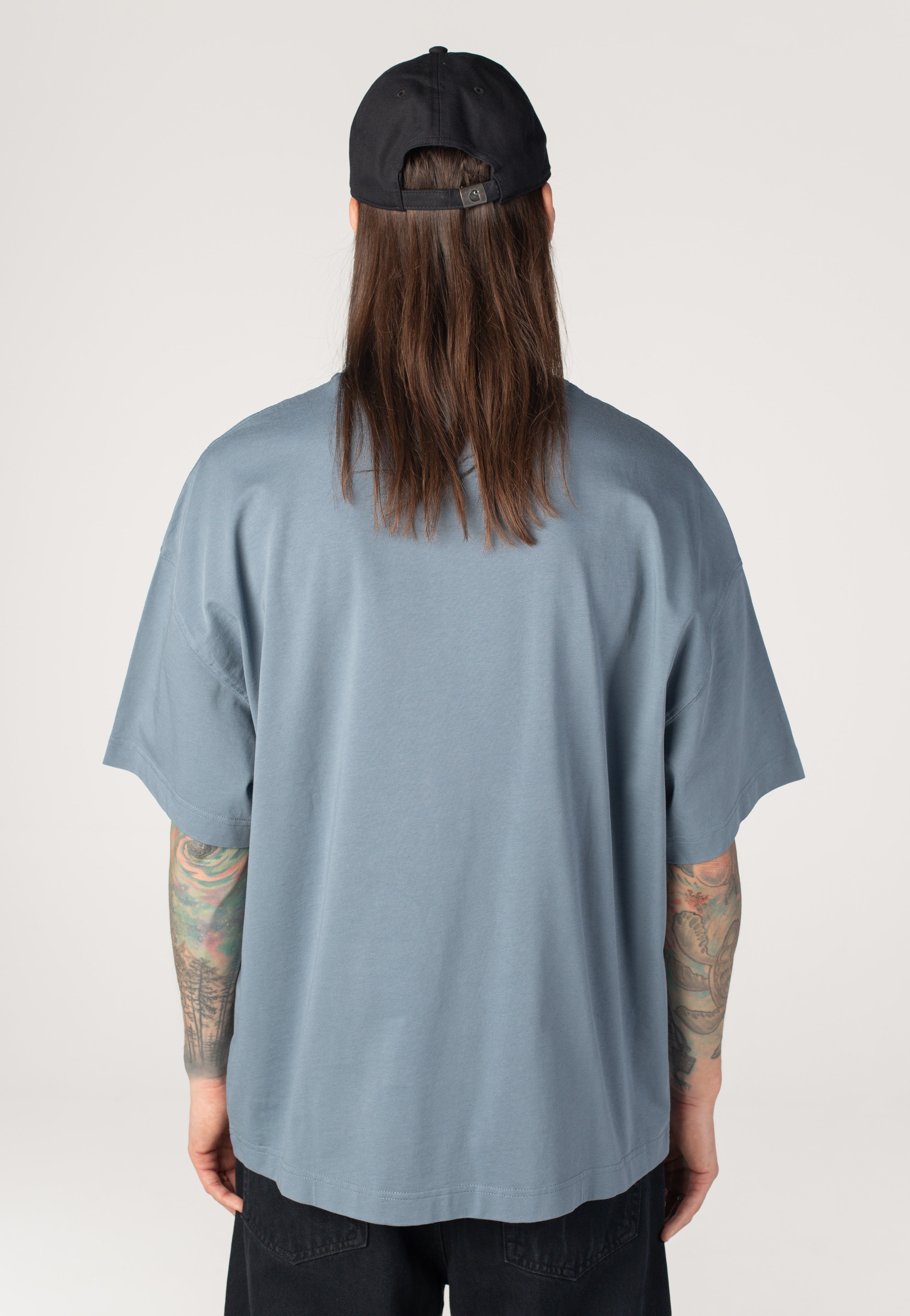 Carhartt WIP - Link Script Velvet Blue/White - T-Shirt | Men-Image